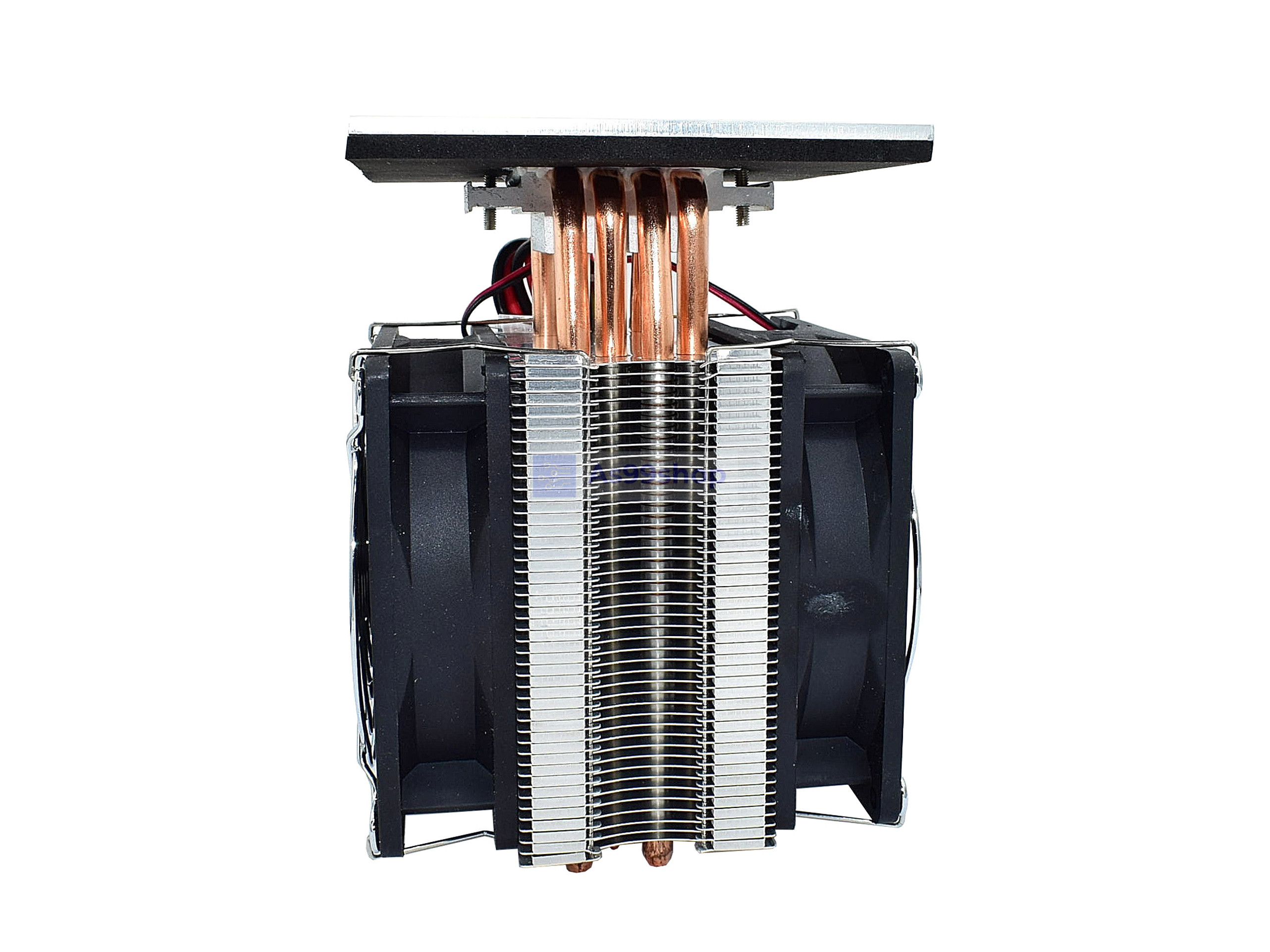 ชุดทำความเย็นบนเพลท ขนาด 100*100 mm platform cooling 4 heat pipe radiator(สินค้าประกอบเสร็จรวมแผ่นร้อนเย็น)