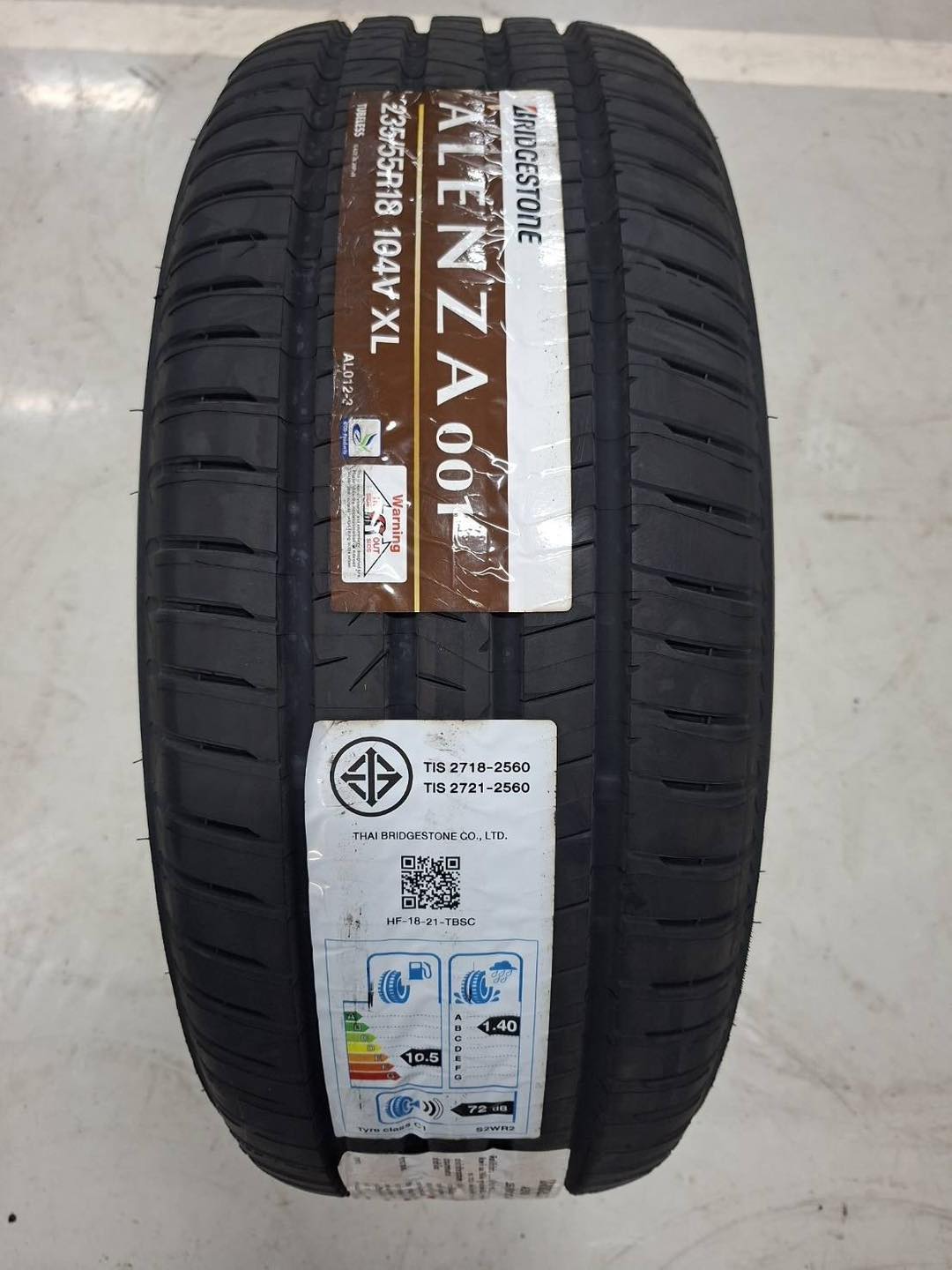 ยาง BRIDGESTONE ALENZA 001 RUNFLAT ขนาด 235/55-18ราคาพิเศษ สั่งได้