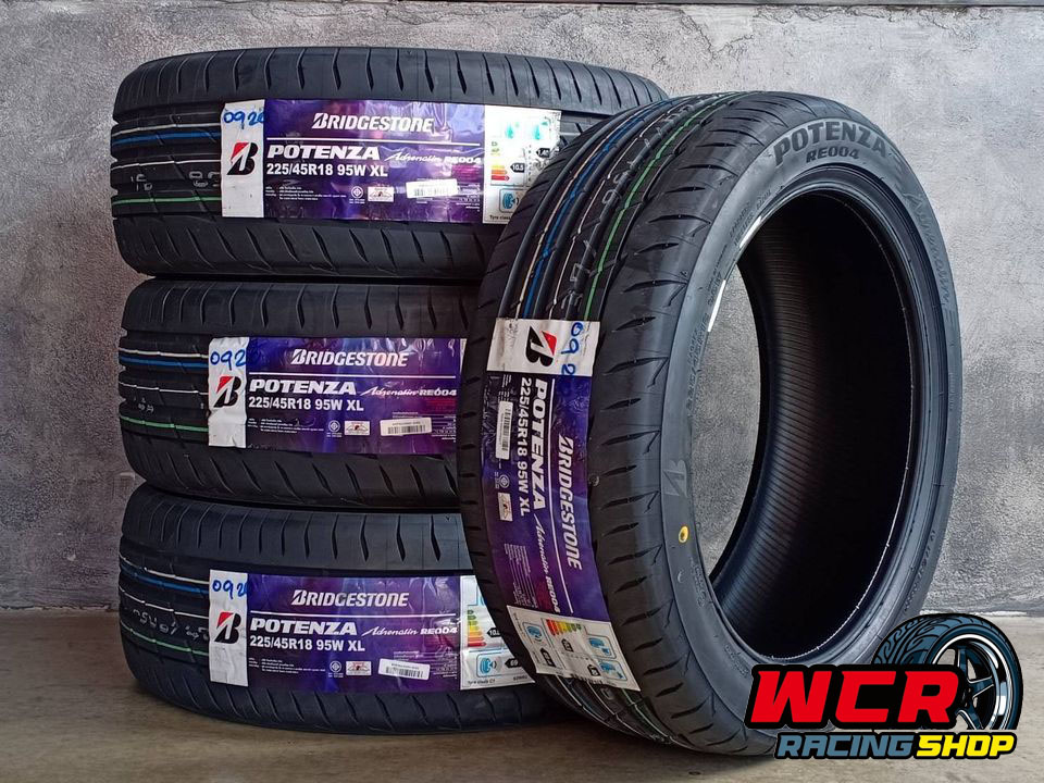 ยาง BRIDGESTONE POTENZA RE004 ขนาด 225/45-18ราคาพิเศษ สั่งได้
