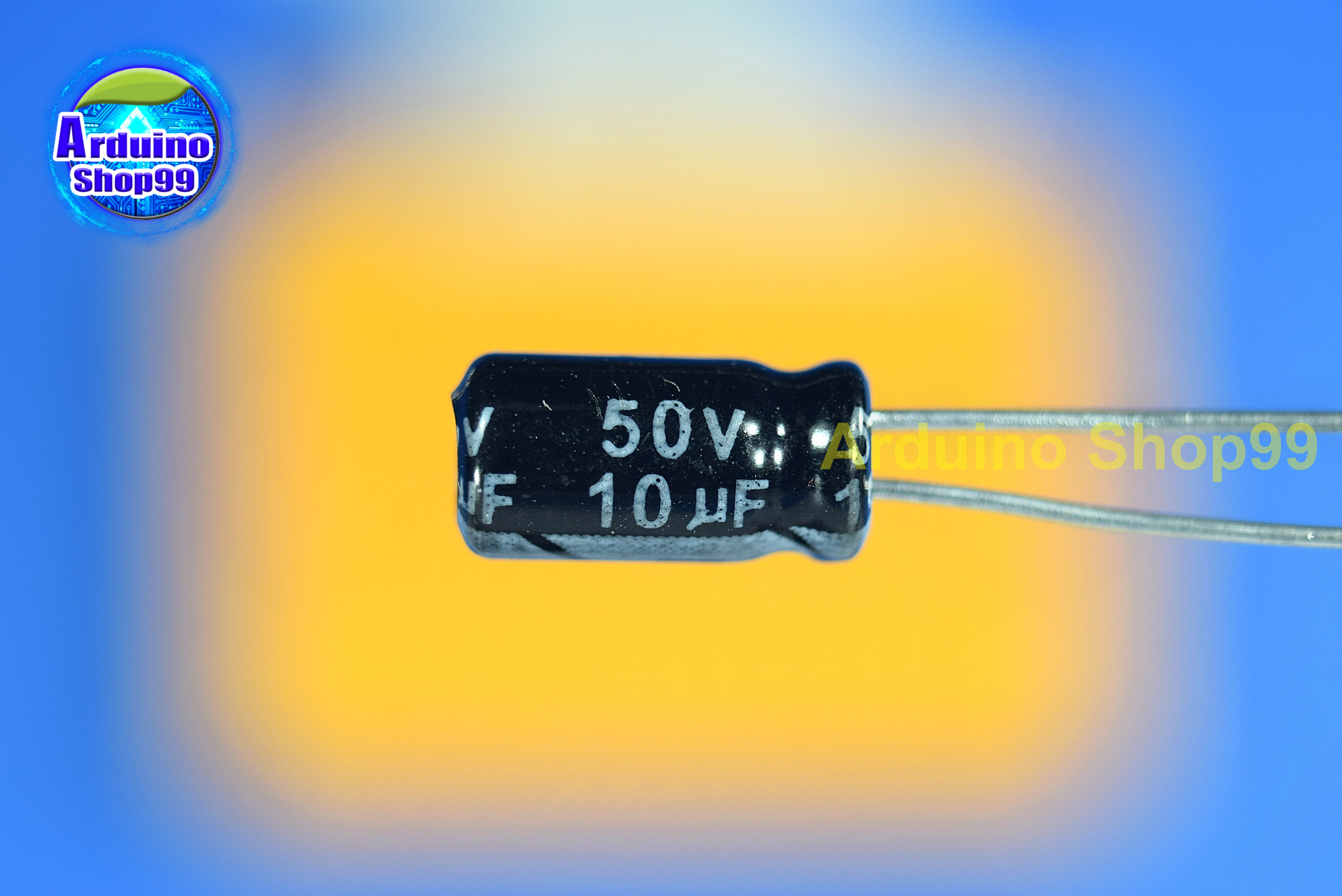 10uf 50V capacitor electrolytic(1 ชุด 10 ตัว)