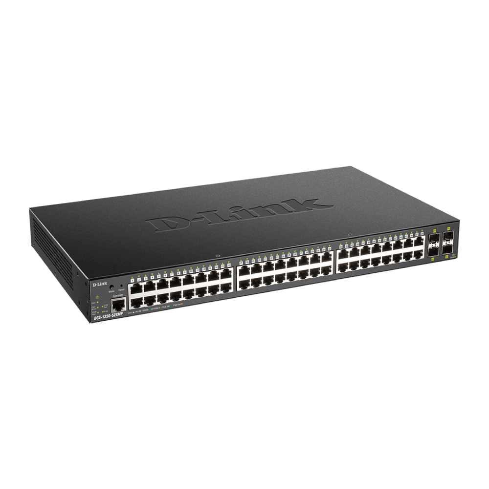 DGS-1250-52XMP 52-Port 10-Gigabit Smart Managed PoE Switch
