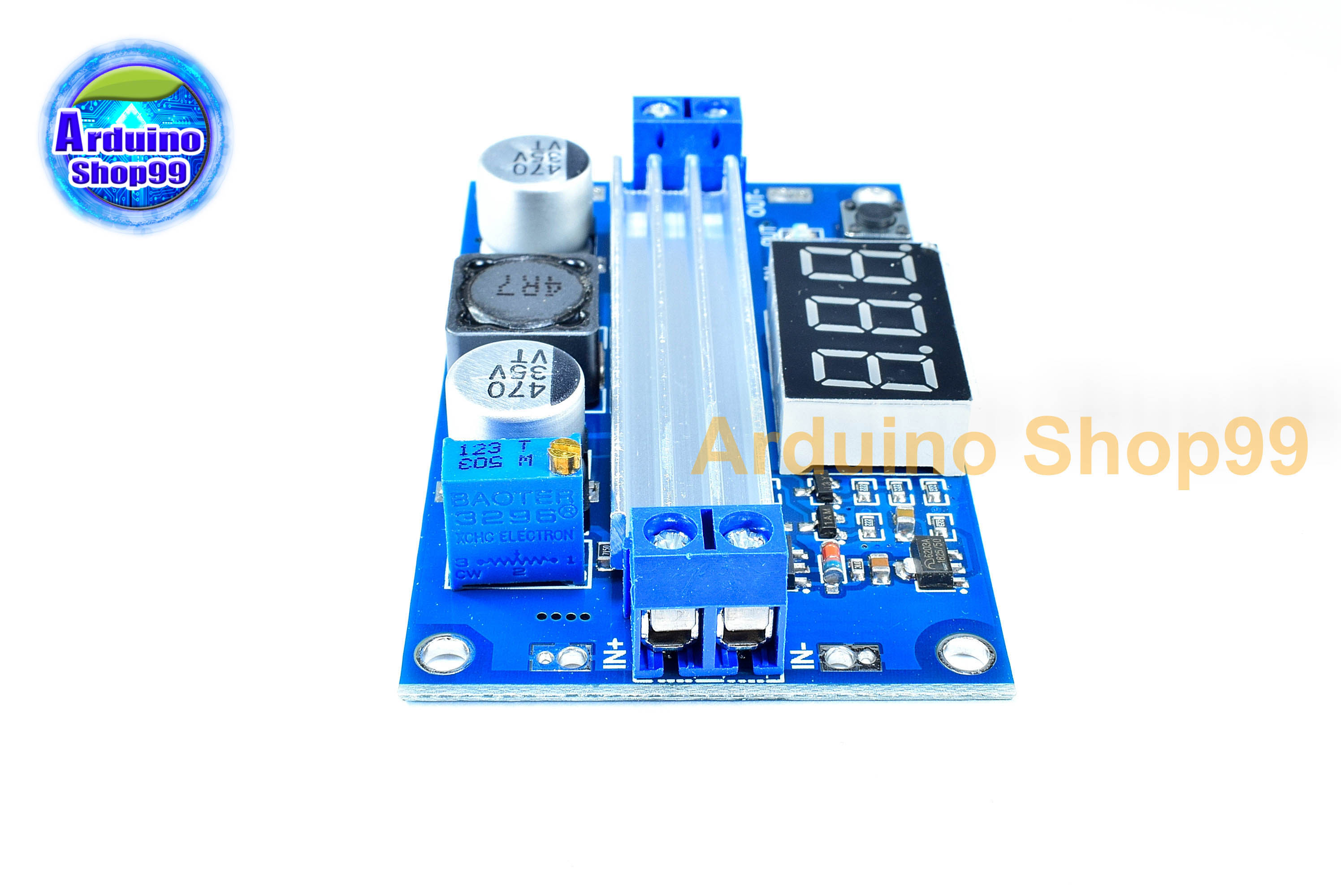 DC-DC high power adjustable boost module 3.0~35V liter 3.5~35V 100W with digital voltmeter(step up)