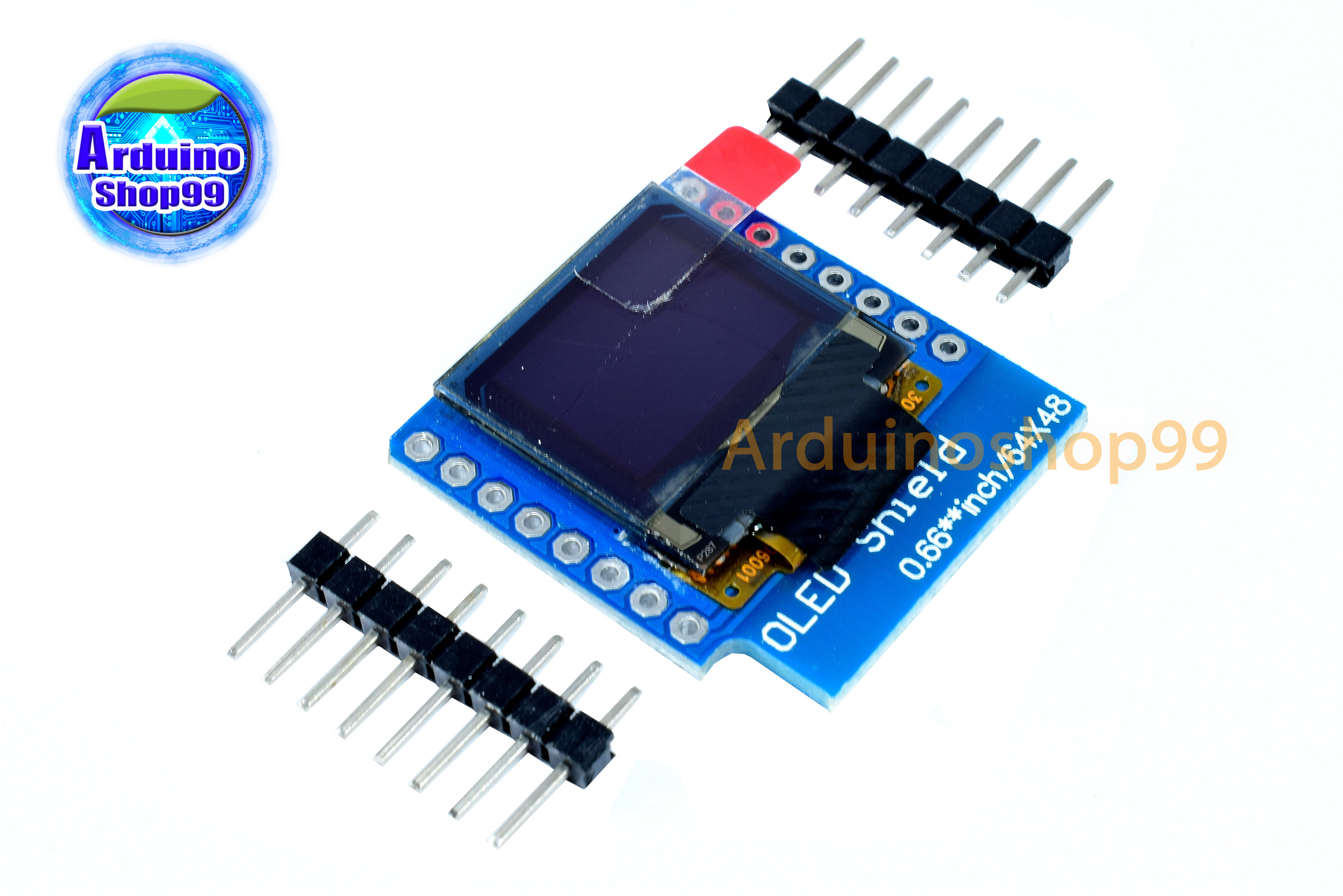 จอแสดงผล OLED ขนาด 0.66 นิ้ว แบบ SPI-I2C FOR D1 MINI
