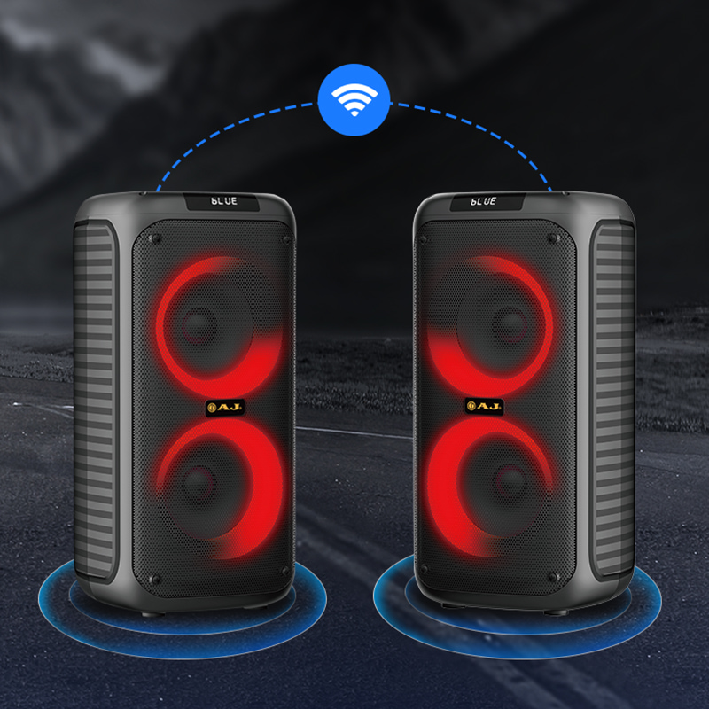 AJ X521 ลำโพงบลูทูธ 80วัตต์ เบสเเน่น เสียงดี มีไฟ LED แถมฟรี!ไมค์ลอยเเละอุปกรณ์ครบชุด รับประกัน 1 ปี