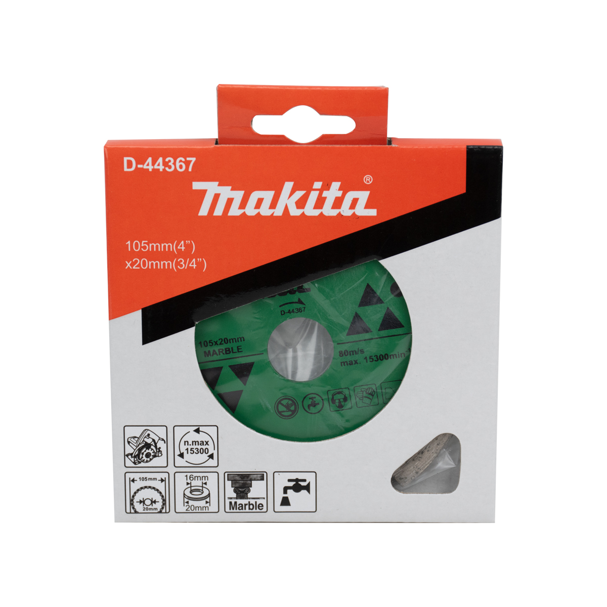 MAKITA D-44367 ใบเพชร 4" น้ำ ร่อง-เขียว ตัดหินอ่อน
