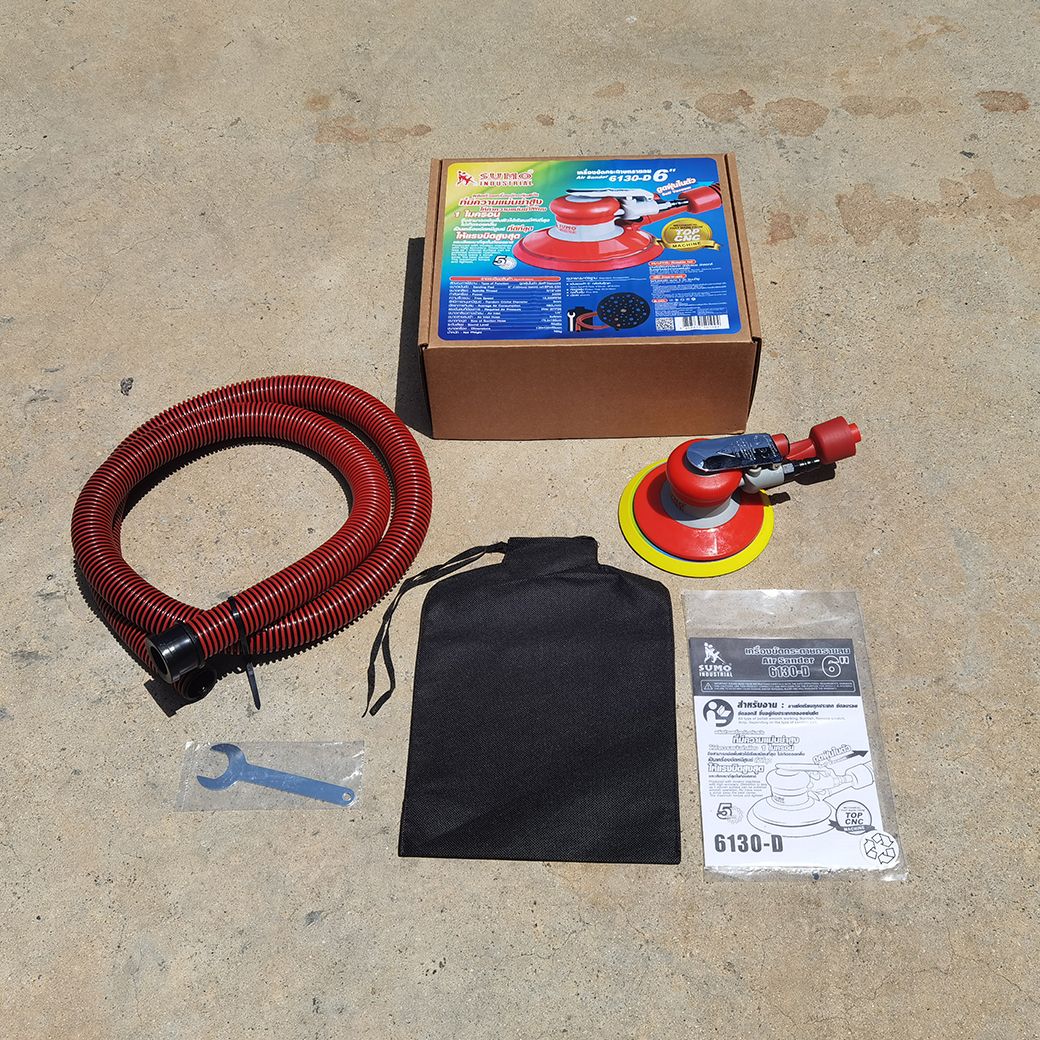 SUMO 6130-D เครื่องขัดกระดาษทรายลม 6" 10500rpm ดูดฝุ่นในตัว