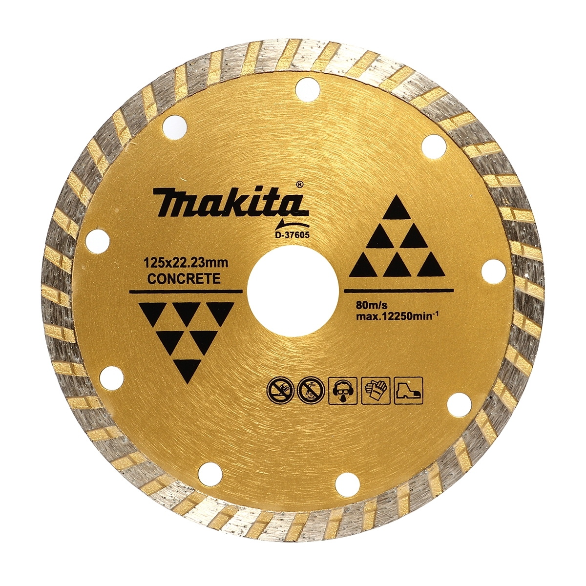 MAKITA D-37605 ใบเพชร 5" แห้ง ก้างปลา-ทอง ตัดคอนกรีต