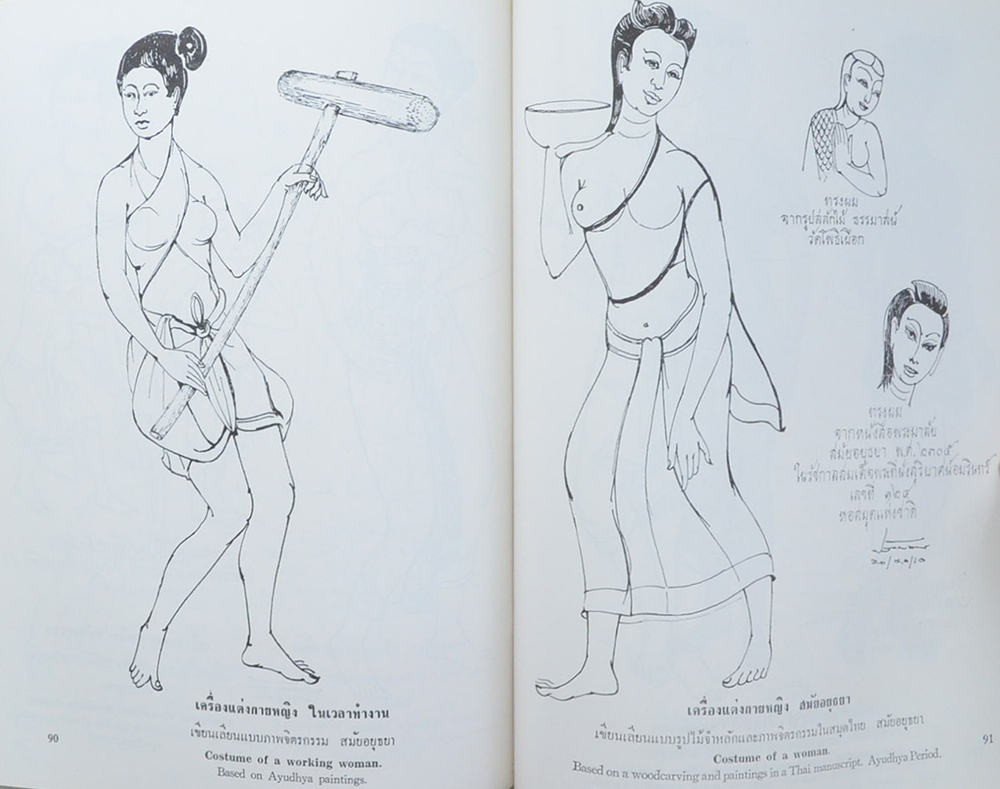 สมุดภาพแสดงเครื่องแต่งกายตามสมัยประวัติศาสตร์และโบราณคดี (ภาษาไทย-อังกฤษ)