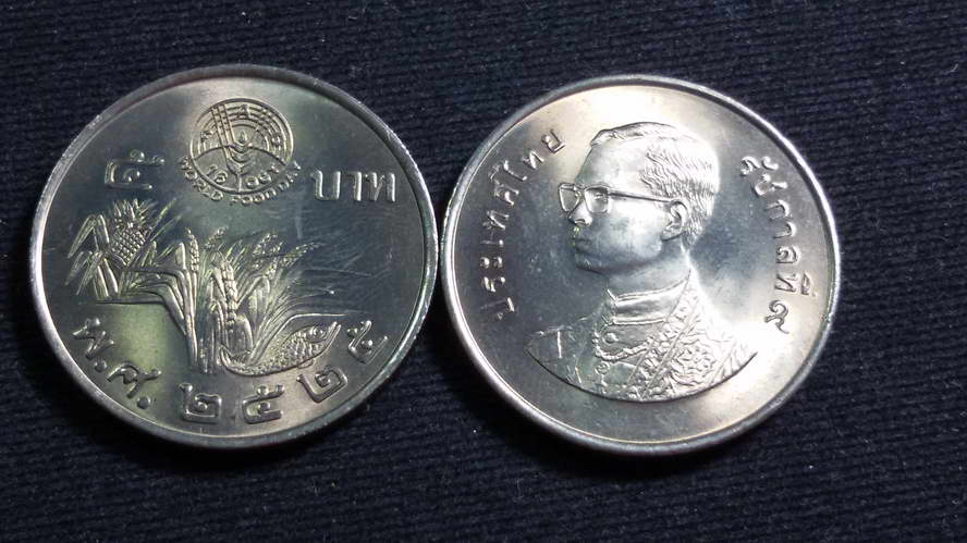 เหรียญ 5 บาท วันอาหารโลก2525 UNC ตัวติด หายาก