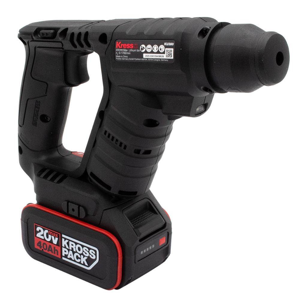 Kress KU380.3 สว่านโรตารี่ไร้สาย 20mm 2ระบบ SDS-PLUS 20V แบตx1