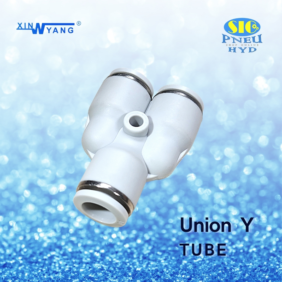 SPY : UNION Y ข้อต่อลม 3 ทาง ตัว Y เข้าสายเท่ากัน 3 ด้าน สีขาว