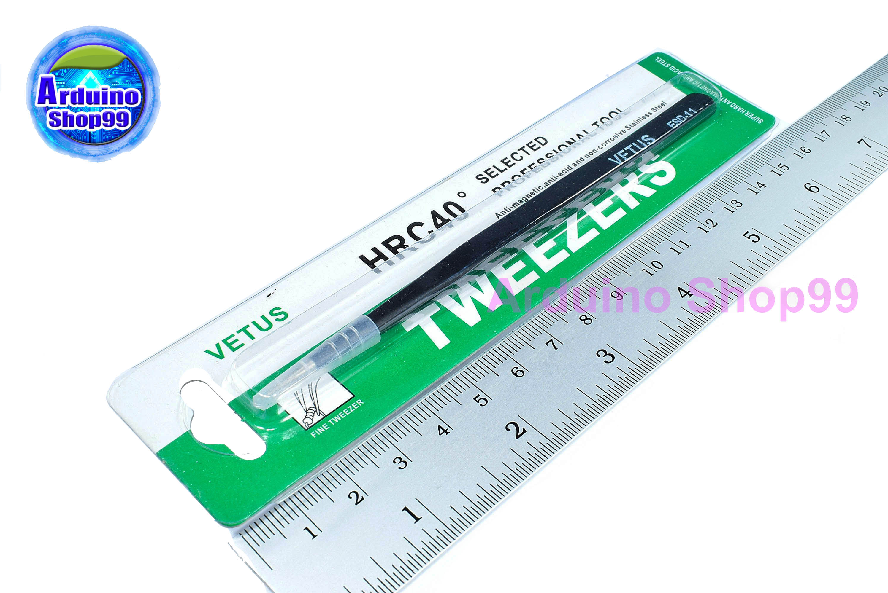 VETUS ESD-11 คีมสำหรับจับอุปกรณ์แบบปลายตรงสีดำ ยาว14 cm.