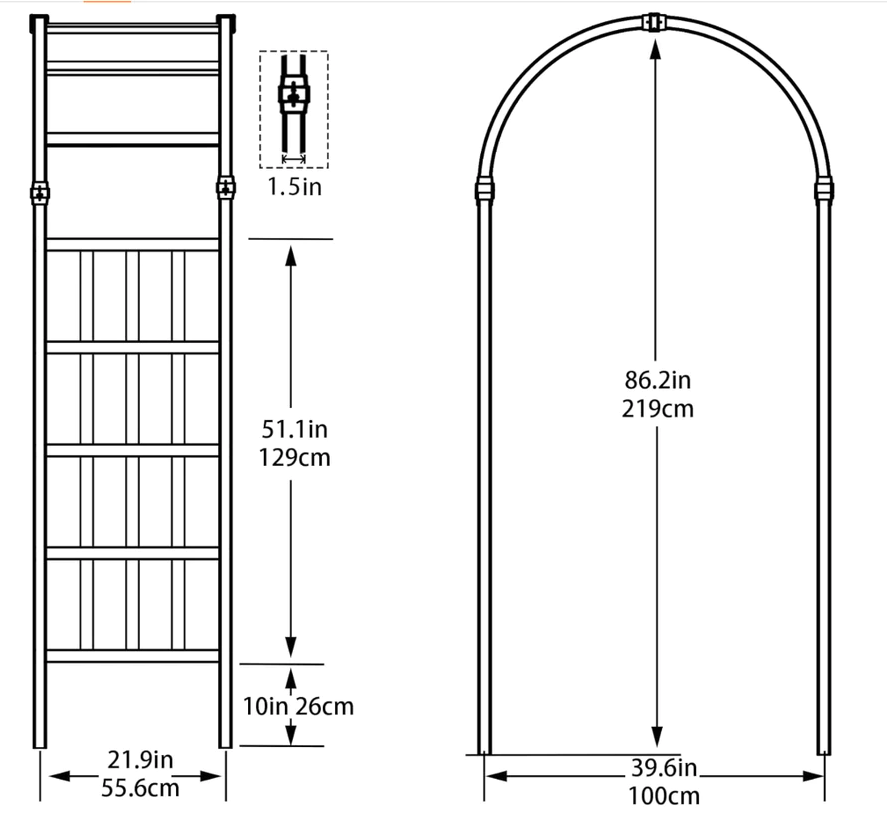 ซุ้มไม้เลื้อยUPVC ซุ้มประตู ไม่ผุไม่ย่อยสลาย ไม่เหลืองกรอบ ไม่โยกย้วย ทนทานหลายสิบปี สำหรับงานบ้านและสวน
