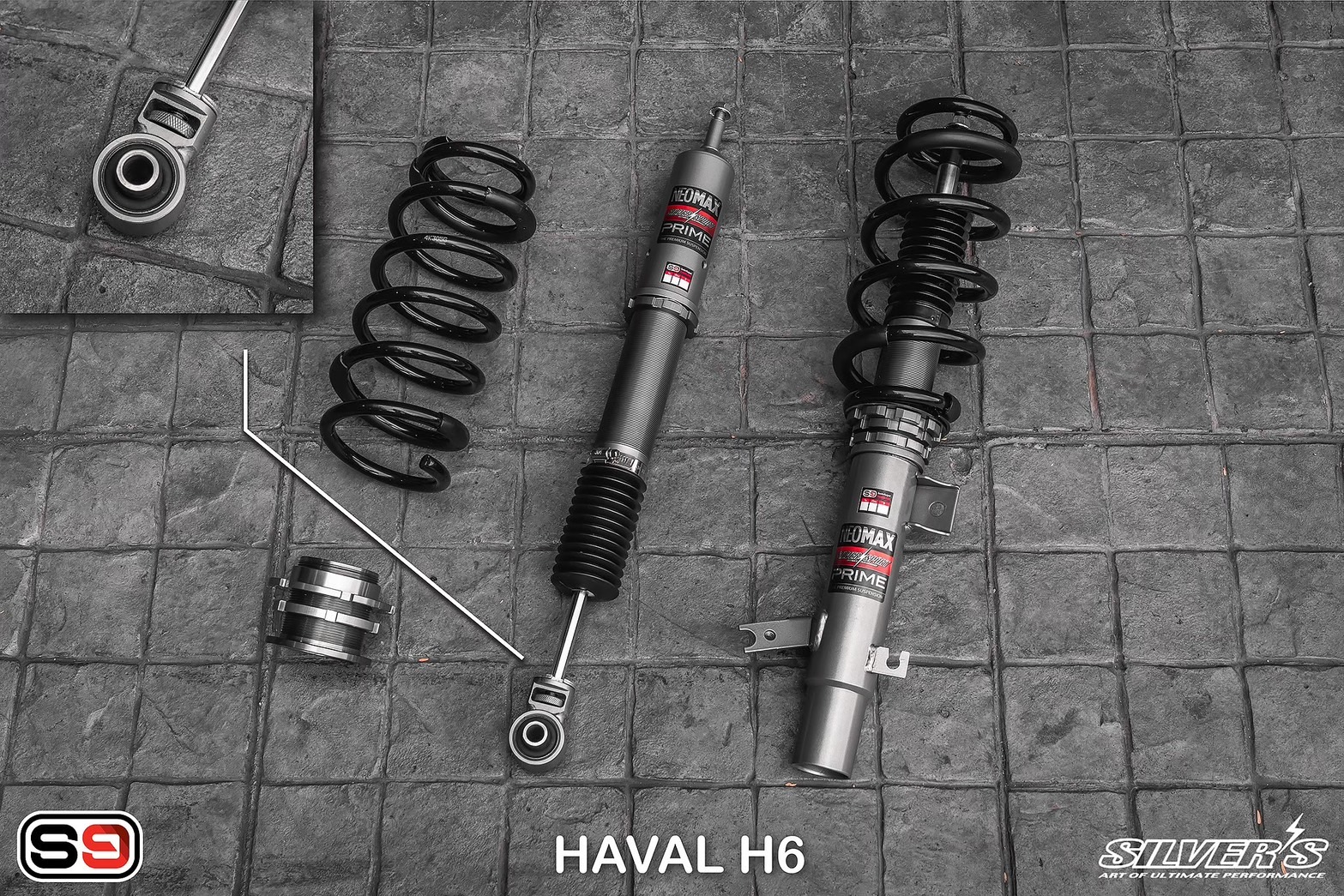 โช๊คอัพสตรัทปรับเกลียว Silver’s รุ่น NeoMaxPrime สำหรับรถ HAVAL6