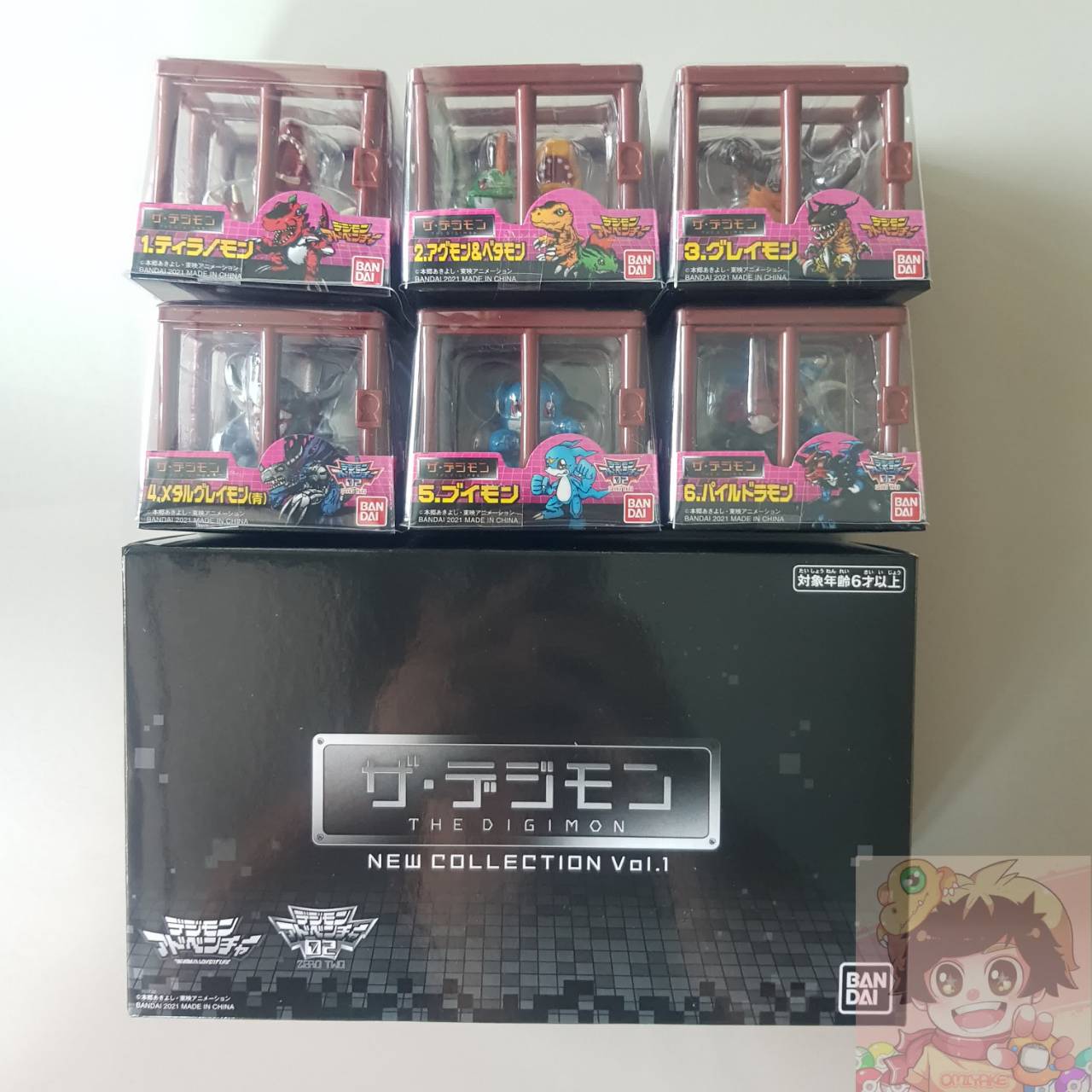 BANDAI DIGIMON The Digimon Series Figures - New Collection Vol.1(6 Pcs/Set)(ชุดAgumon,Veemon) ดิจิม่อน อากูม่อน,วีม่อน