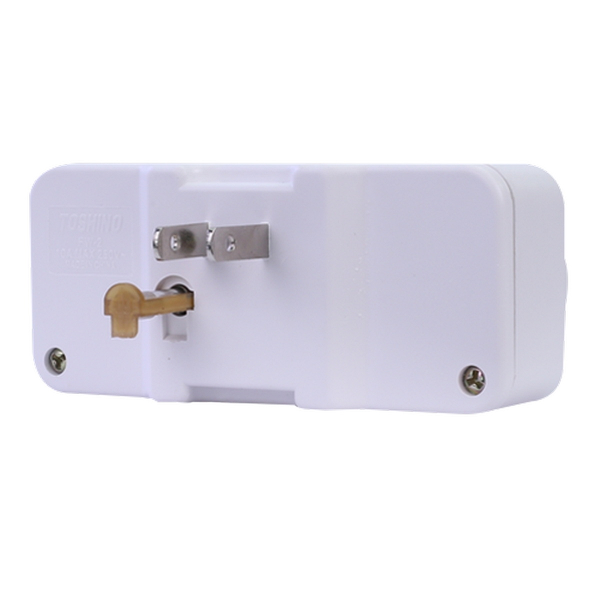 TOSHINO FW-2 ปลั๊กแปลง 1 สวิตซ์ 2 ช่อง 2 ขาแบน 10A/2000W (มีฟิวส์)