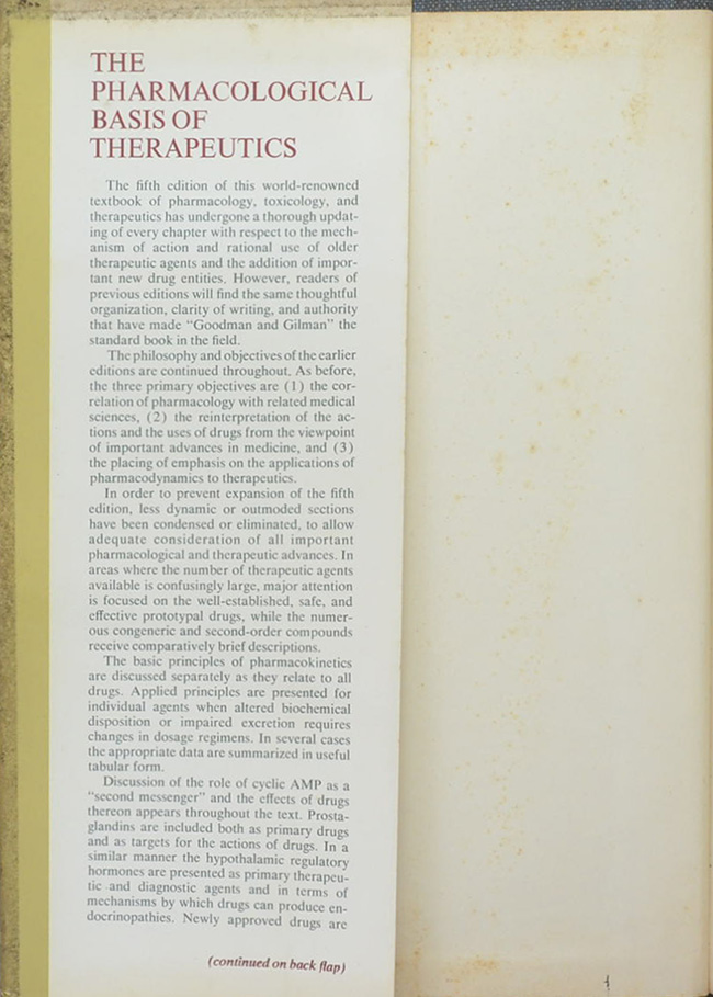 The Pharmacological Basis of Therapeutics
