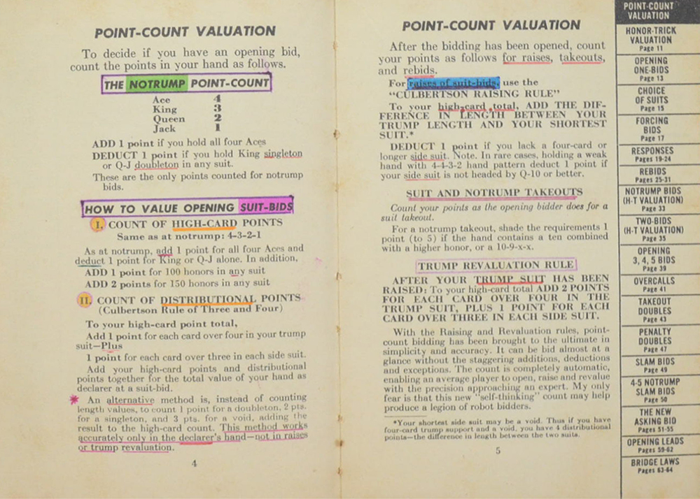 CULBERTSON’S NEW AND COMPLETE Summary of CONTRACT BRIDGE (เล่มเล็ก) (ขายตามสภาพ)