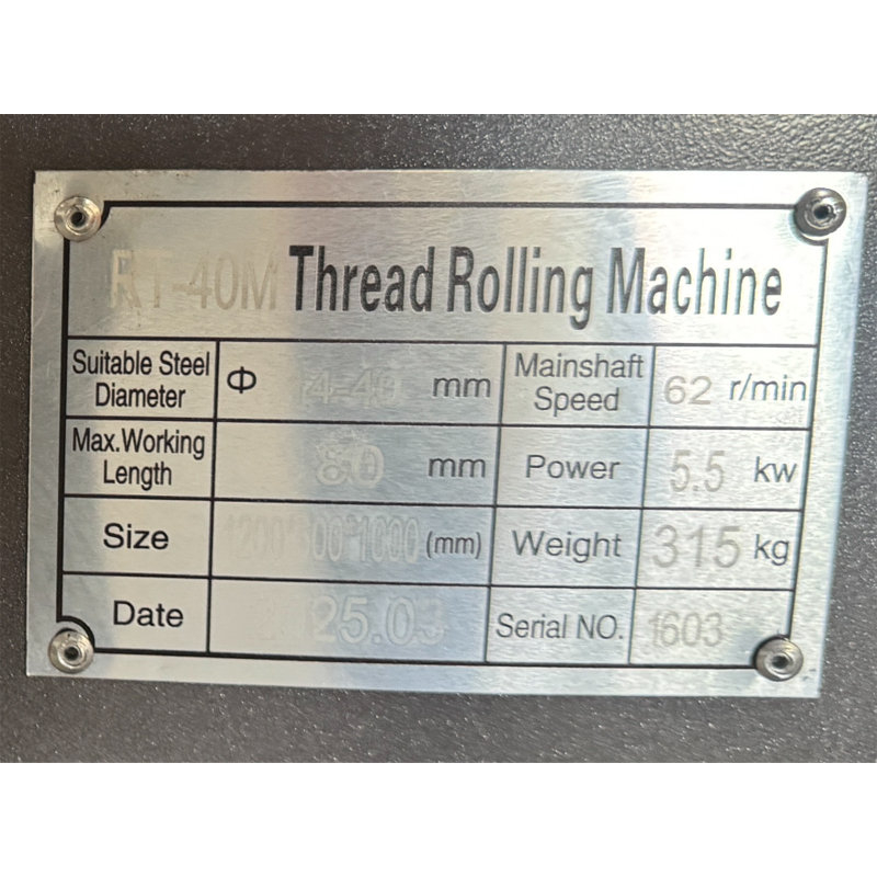 OKURA RT-40M เครื่องกลึงกลม-ต๊าปเกลียวเหล็กเส้น M16-25 7.5HP/380V