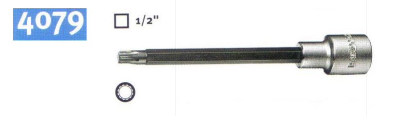 ลูกบ็อกเดือยยาว MATADOR รุ่น 4079 12 เหลี่ยม ขนาด 6 MM - 12 x140 MM (ความยาว 100 MM)