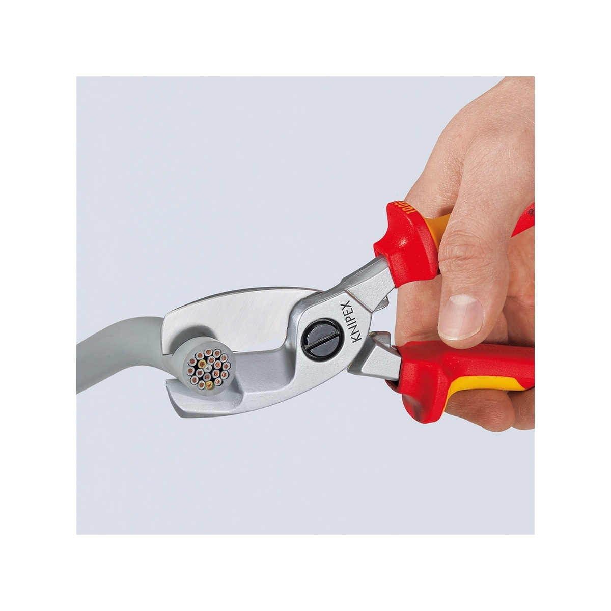 KNIPEX 95 16 200 กรรไกรตัดสายไฟแบบคมตัดคู่ ป้องกันกระแสไฟ 1000V