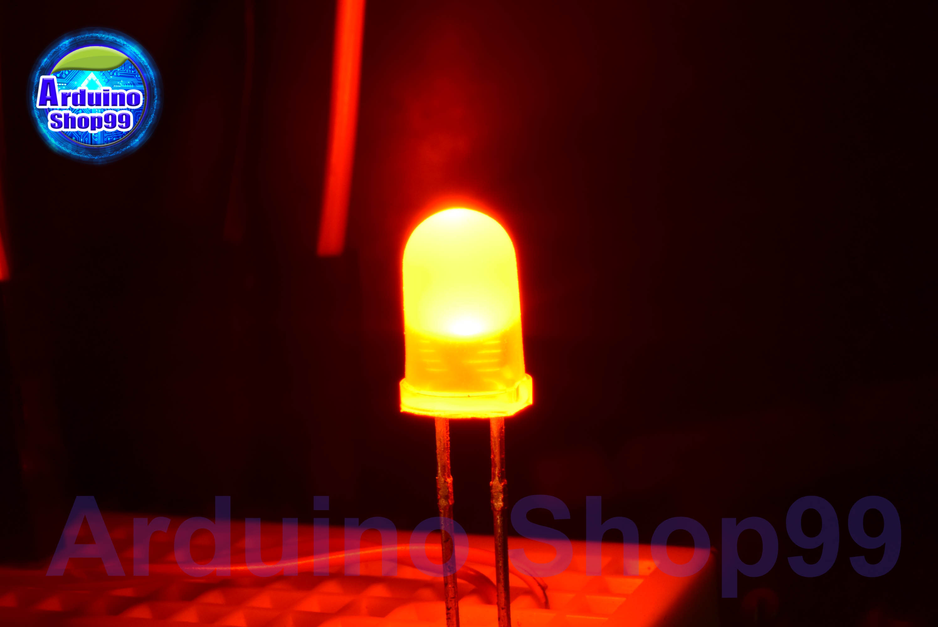 LED 5mm Orange (สีส้ม) 1 ชุด 20 ตัว