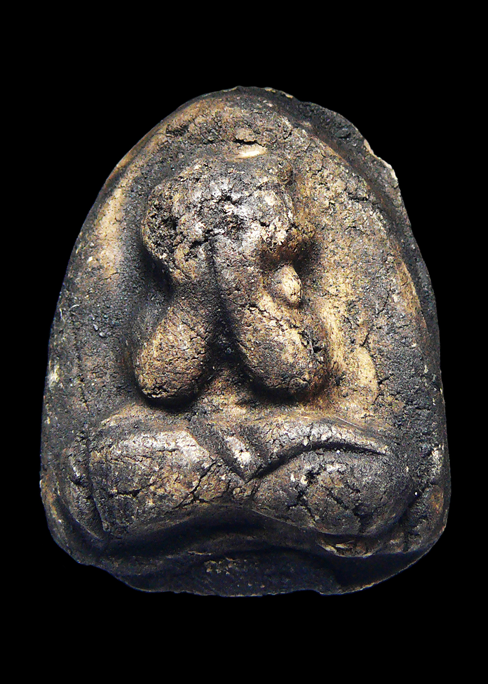 พระปิดตาหลวงพ่อครน วัดบางแซะ รัฐกลันตัน มาเลเซีย หลังยันต์อุ เนื้อเก่าจัดหายาก