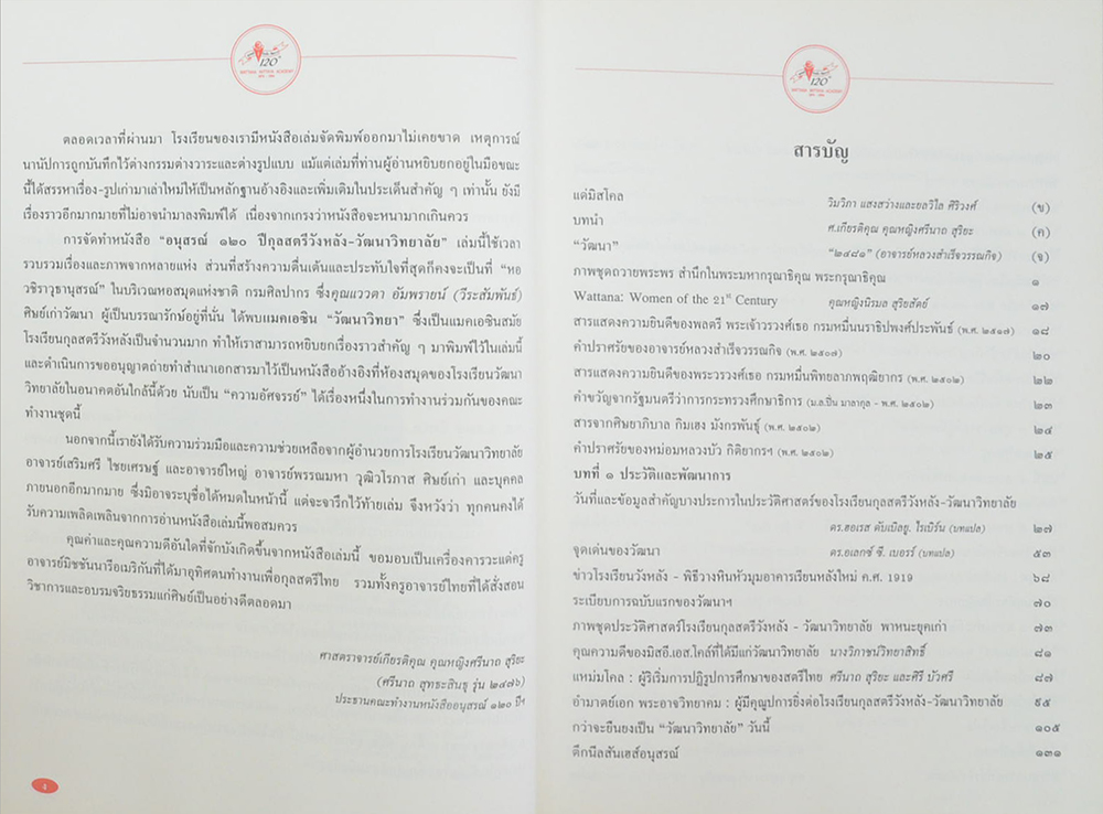 อนุสรณ์ 120 ปี กุลสตรีวังหลัง-วัฒนาวิทยาลัย พ.ศ.2417-2537