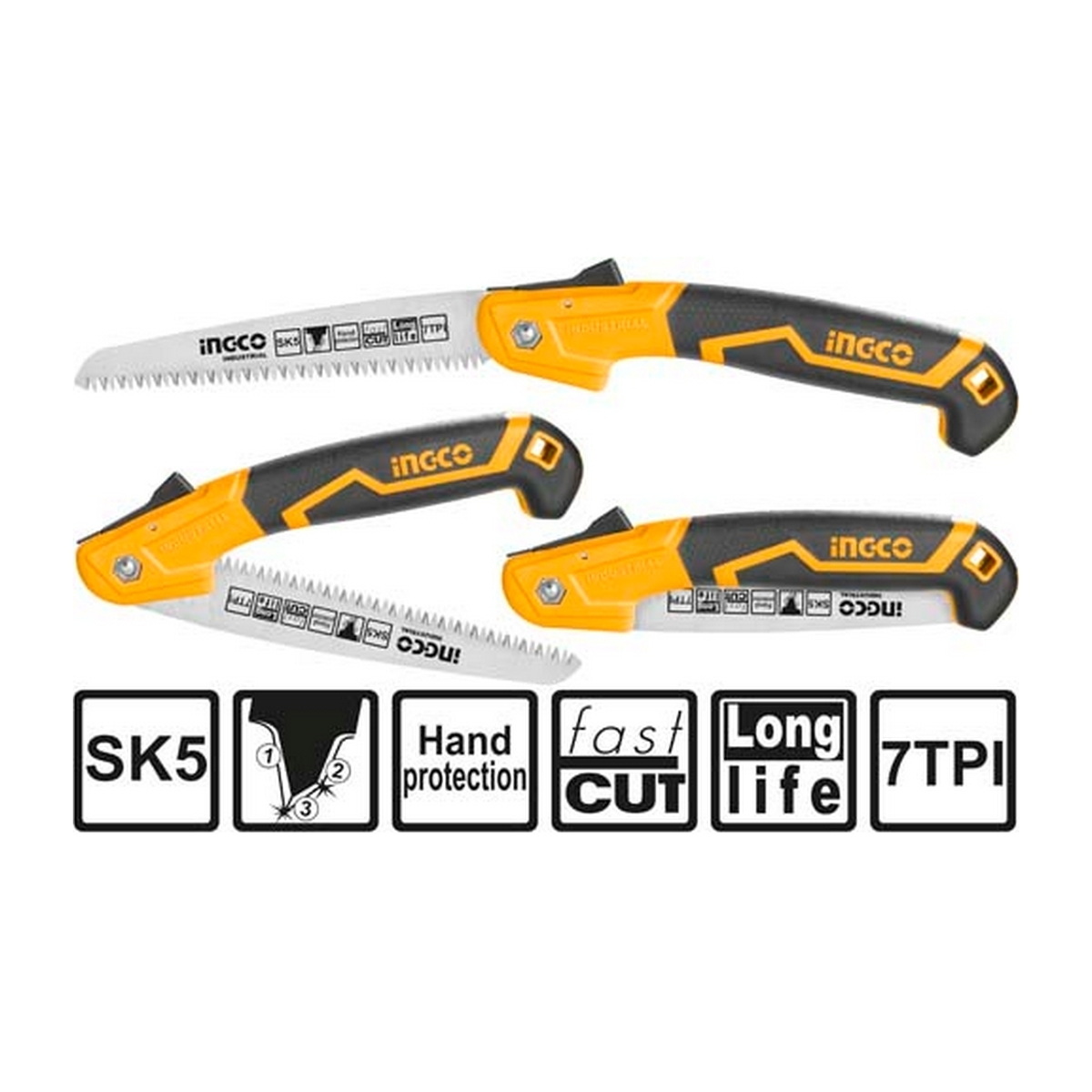 INGCO HFSW1808 เลื่อยพับ เลื่อยตัดกิ่งไม้ 7"