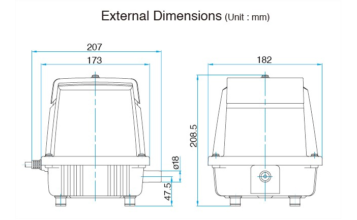 NITTO LA-45C เครื่องเติมอากาศ AIR PUMP 45L/min