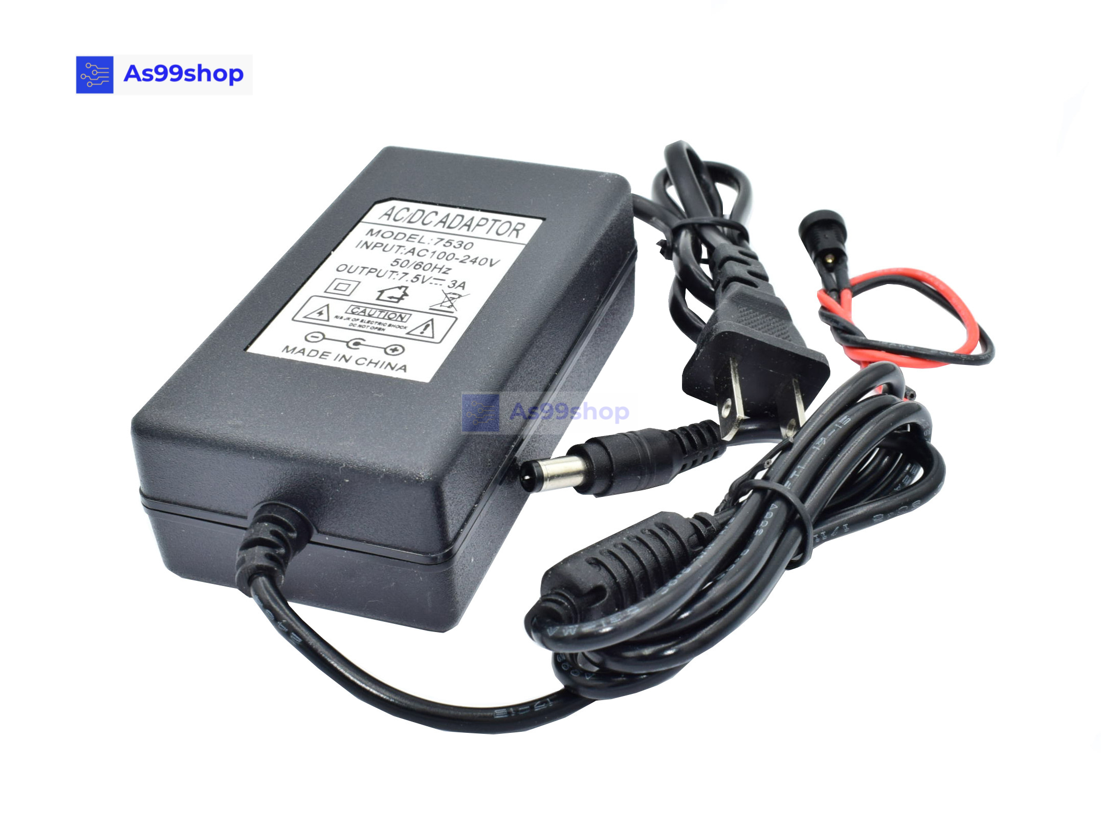 Power Adapter 7.5V 3A for 6-way servo board