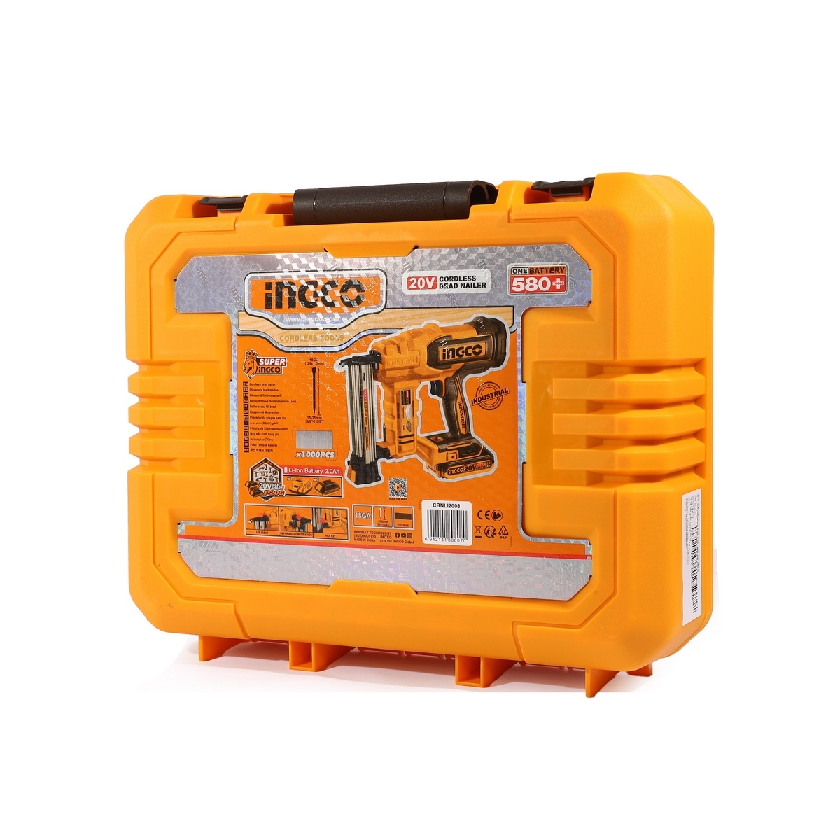 INGCO CBNLI2008 เครื่องยิงตะปูไร้สาย F15-F35 20V แบตx1