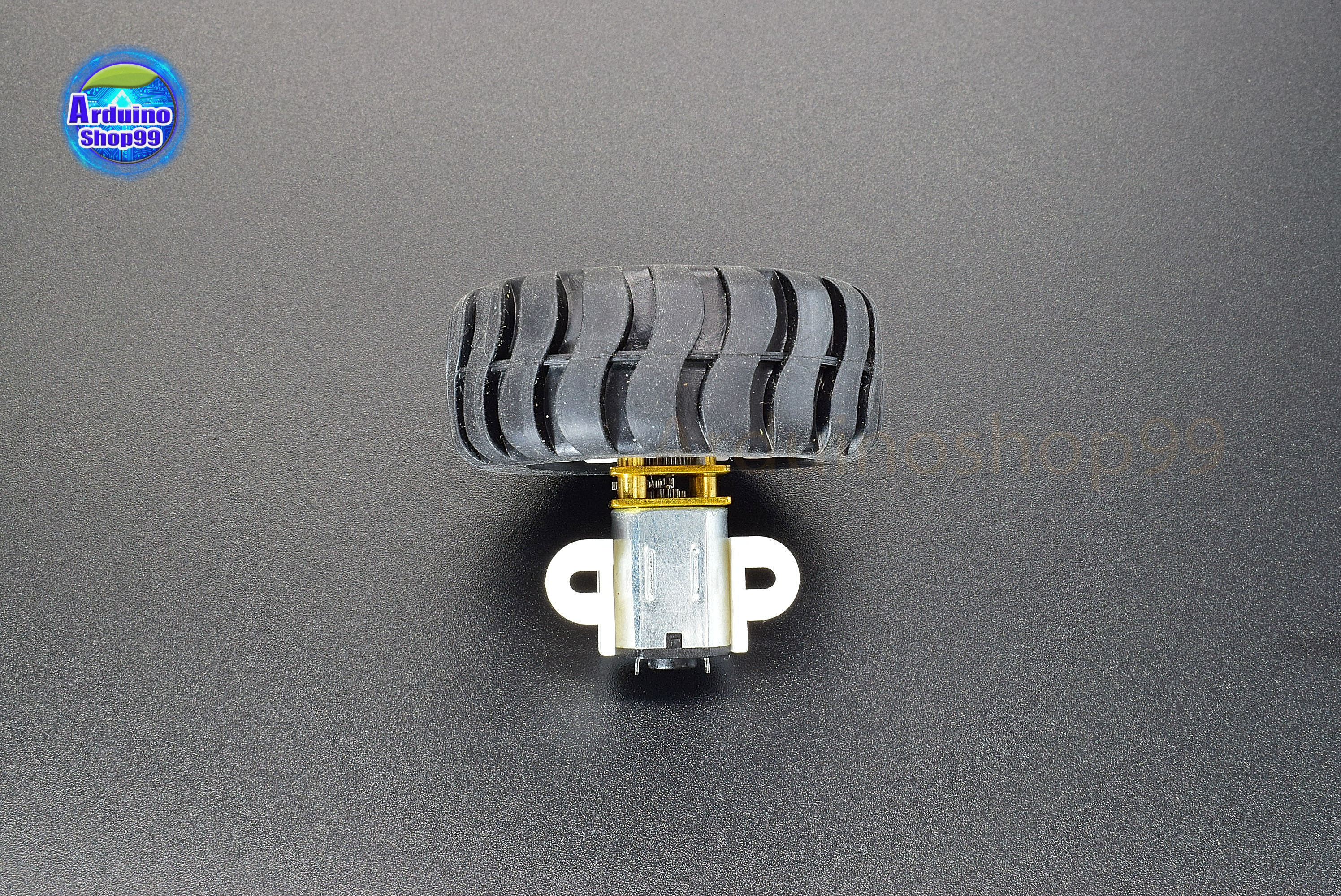 N20 3-6V 40RPM DC Micro Geared Box Electric Motor + ล้อยาง