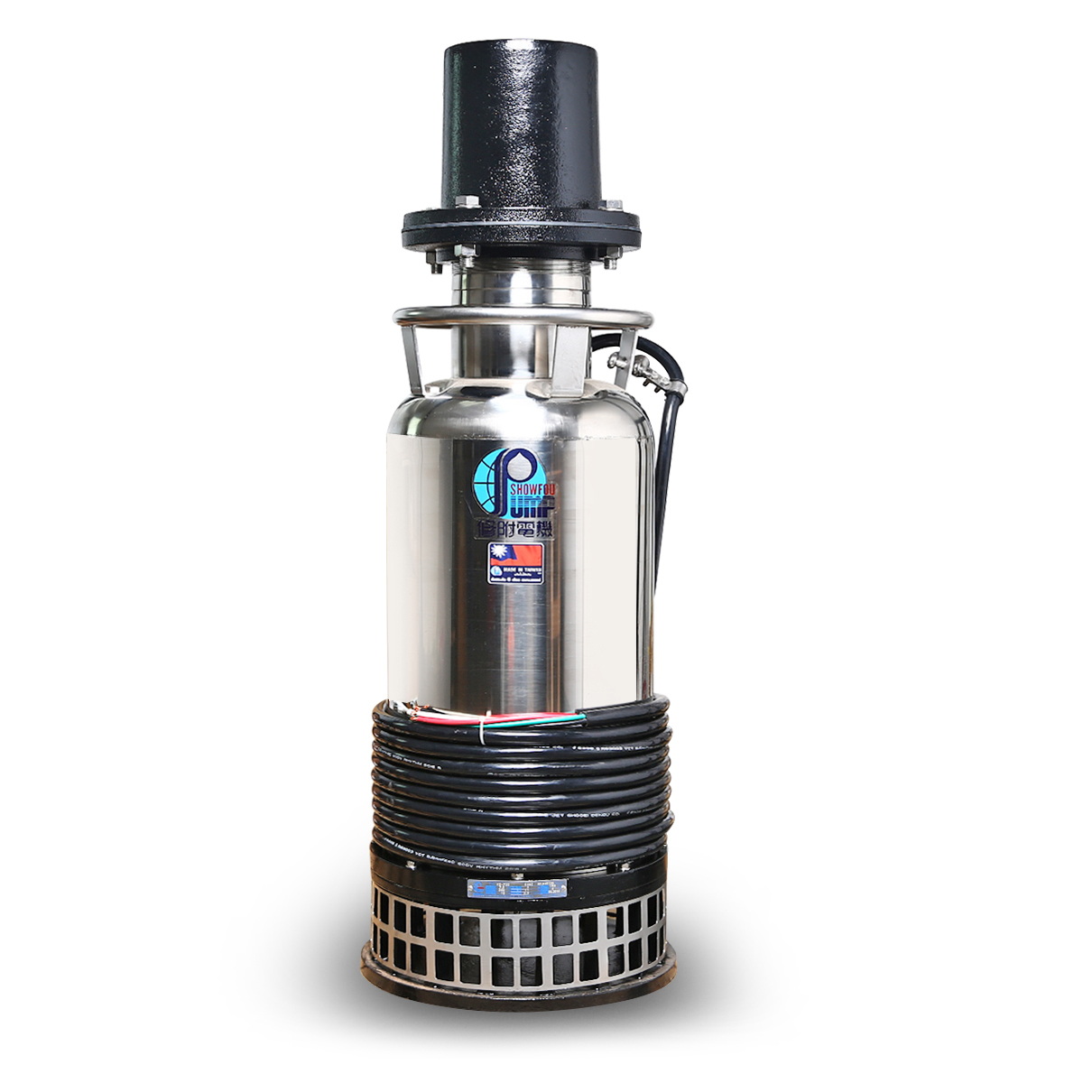 SHOWFOU KS-732 ปั๊มแช่สแตนเลส 6" 7.5HP/380V (น้ำมาก) 3200L/MIN