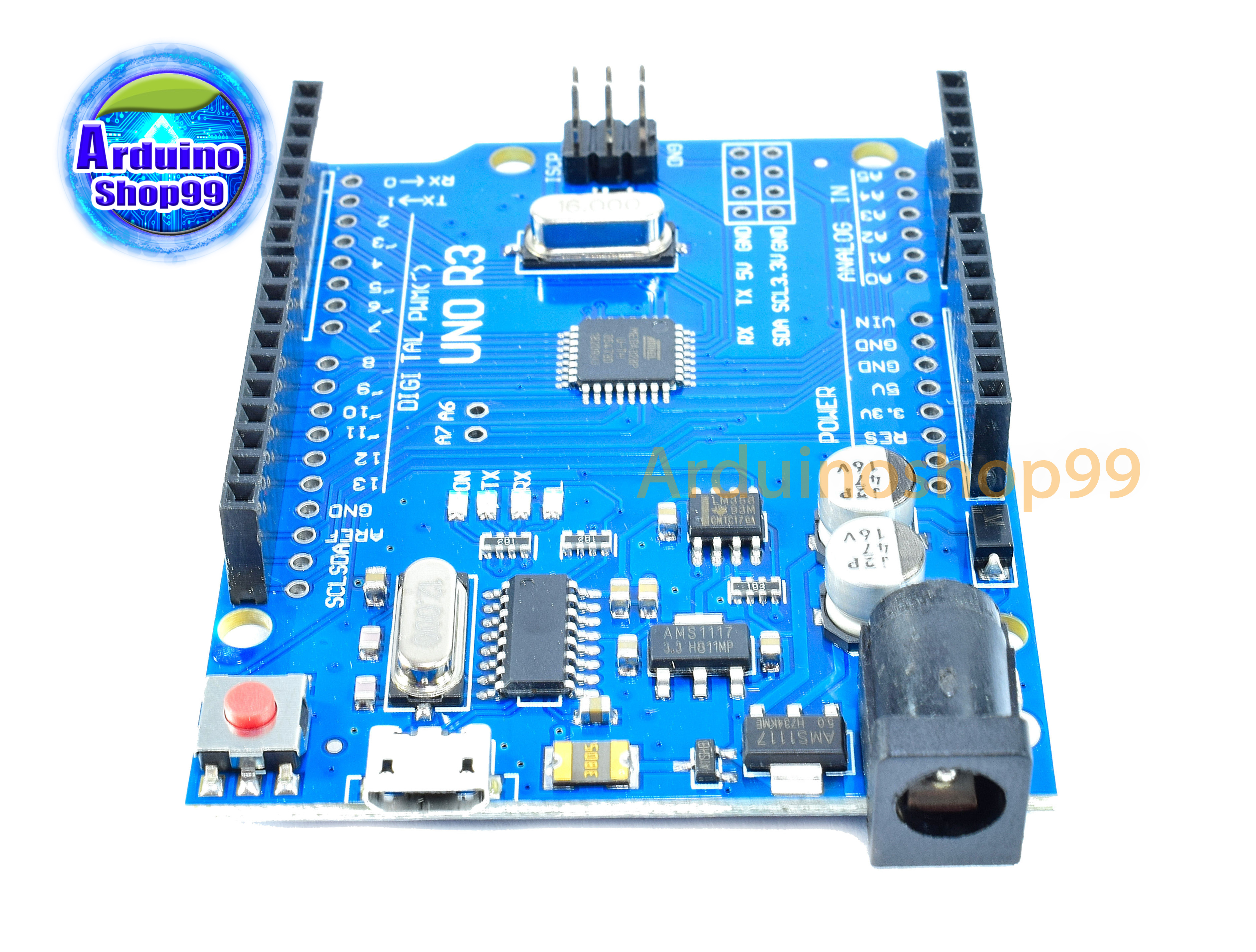 1 ชุด จำนวน 5 ตัว UNO R3 Micro USB + ก้างปลา + สาย USB