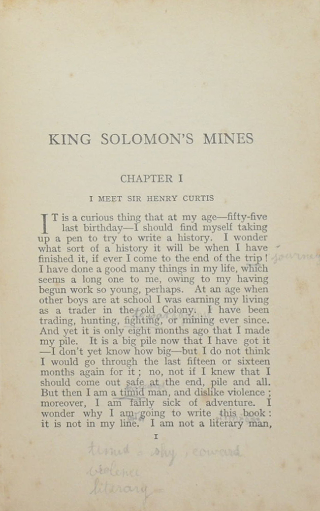 King Solomon’s Mines