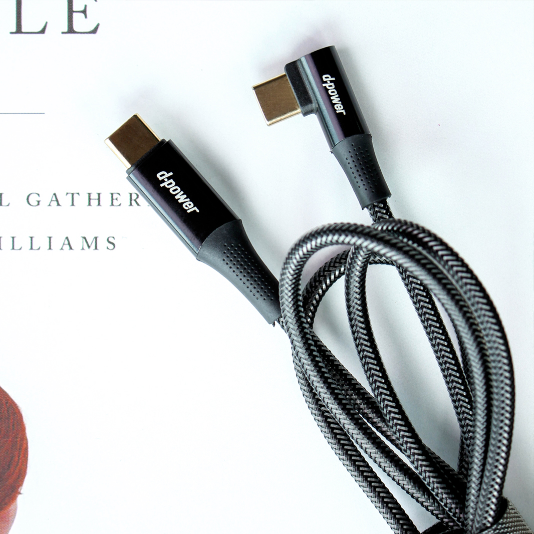 d-power สายชาร์จเร็ว รุ่น T21 PD100W Type-C to Type-C รองรับสมาร์ทโฟน Tablet, Notebook ประกัน 1 ปี