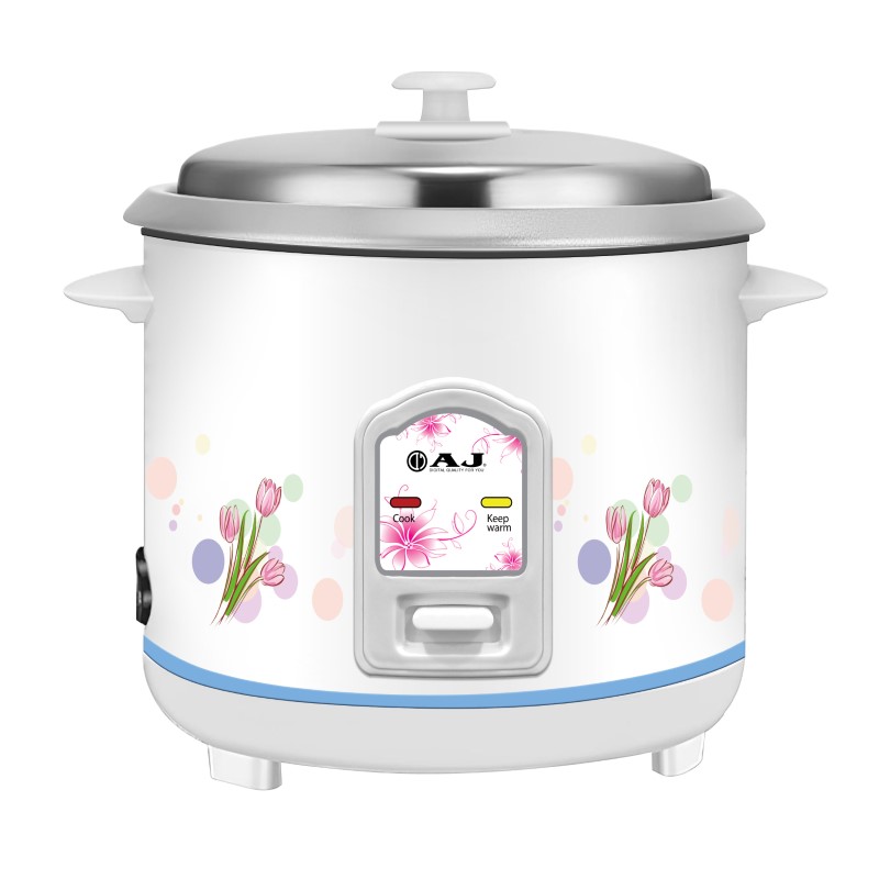 AJ หม้อหุงข้าวไฟฟ้า 1 ลิตร รุ่น A102T กำลังไฟ 400วัตต์ วัสดุอย่างดี แถมฟรี! ทัพพีถ้วยตวง รับประกัน 2 ปี