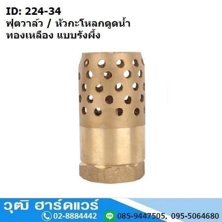 ฟุตวาล์ว / หัวกระโหลกดูดน้ำ ทองเหลือง 3/4นิ้ว-4นิ้ว แบบรังผึ้ง ยูนิเวอร์แซล