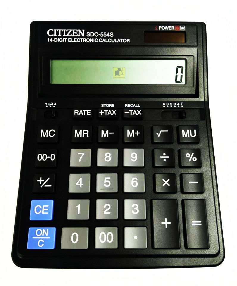 เครื่องคำนวณเลข CITIZEN รุ่น SDC-554S จำนวน 12 หลัก