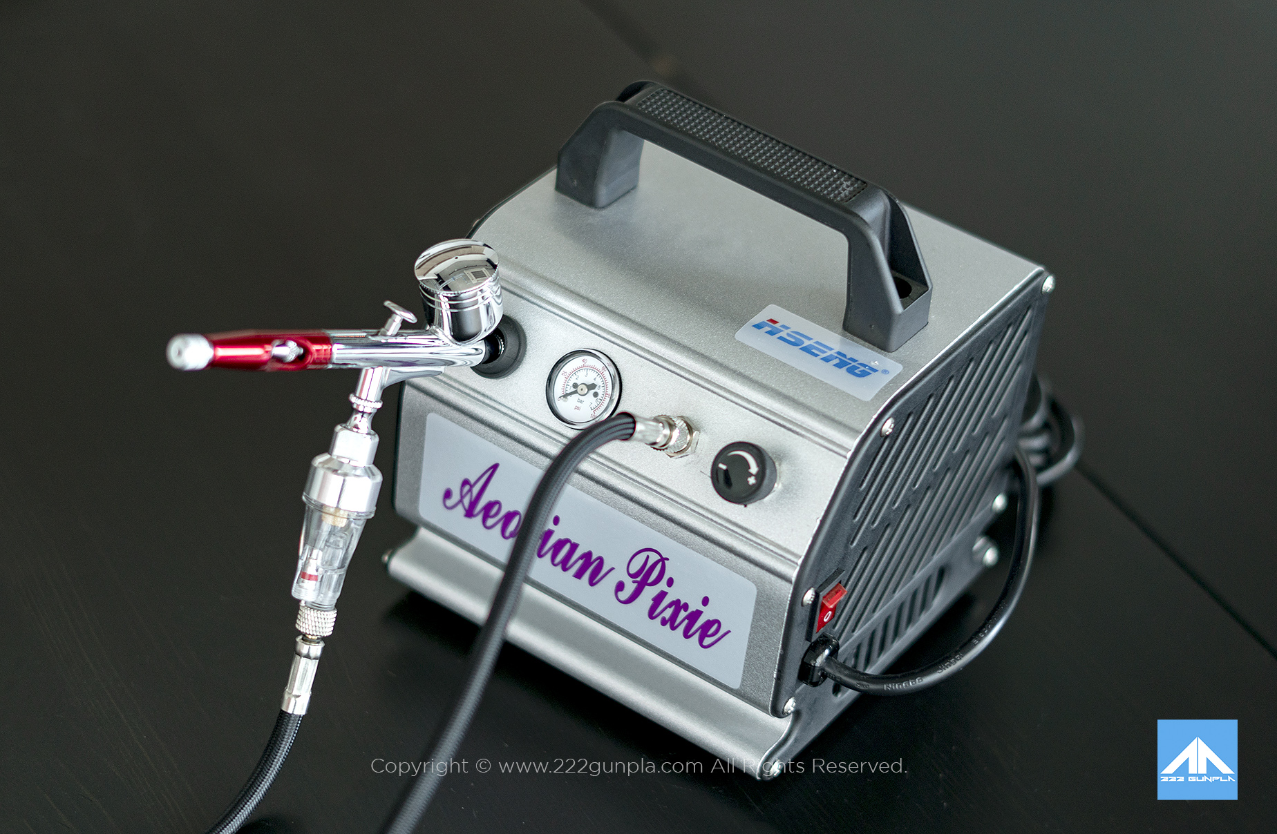 ชุดปั๊มลมแอร์บรัช HSENG รุ่น AS176 AEOLIAN PIXIE
