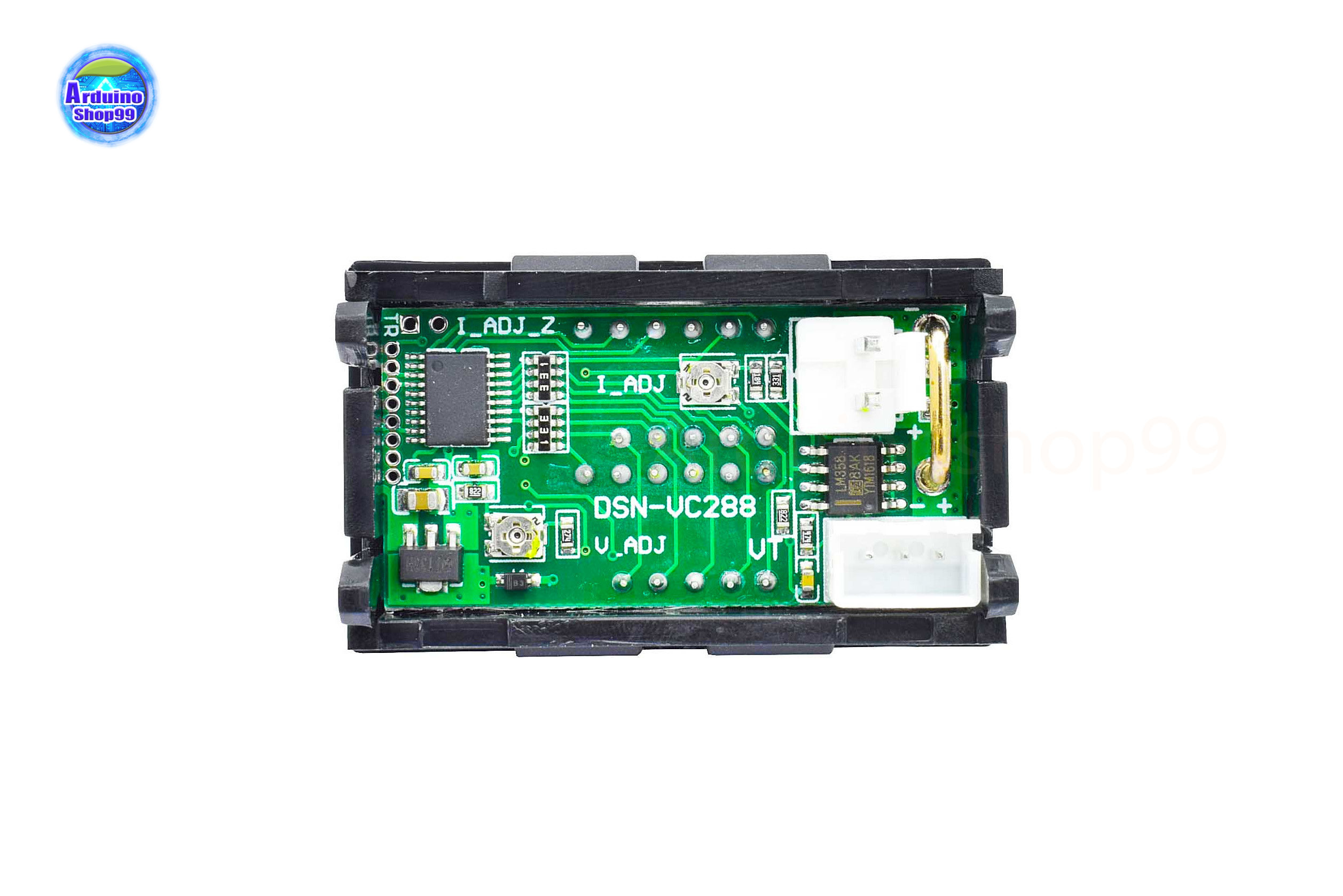 จอแสดงผล ค่าโวลต์ - ค่าแอมป์ ( DC 0-100V 10A )Dual Display Digital Voltage and Current Meter(สีแดง)