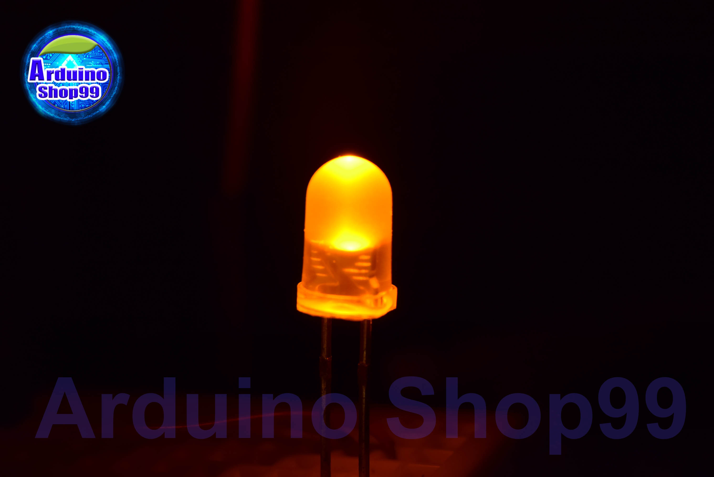 LED 5mm Yellow (เหลือง) 1 ชุด 5 ตัว