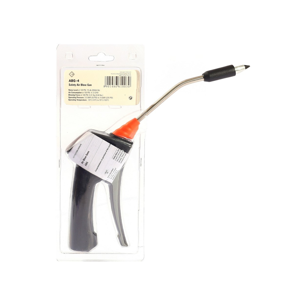 GROZ ABG/4/1-4F/BSP ปืนลมด้ามไนลอน ก้านยาว 140mm