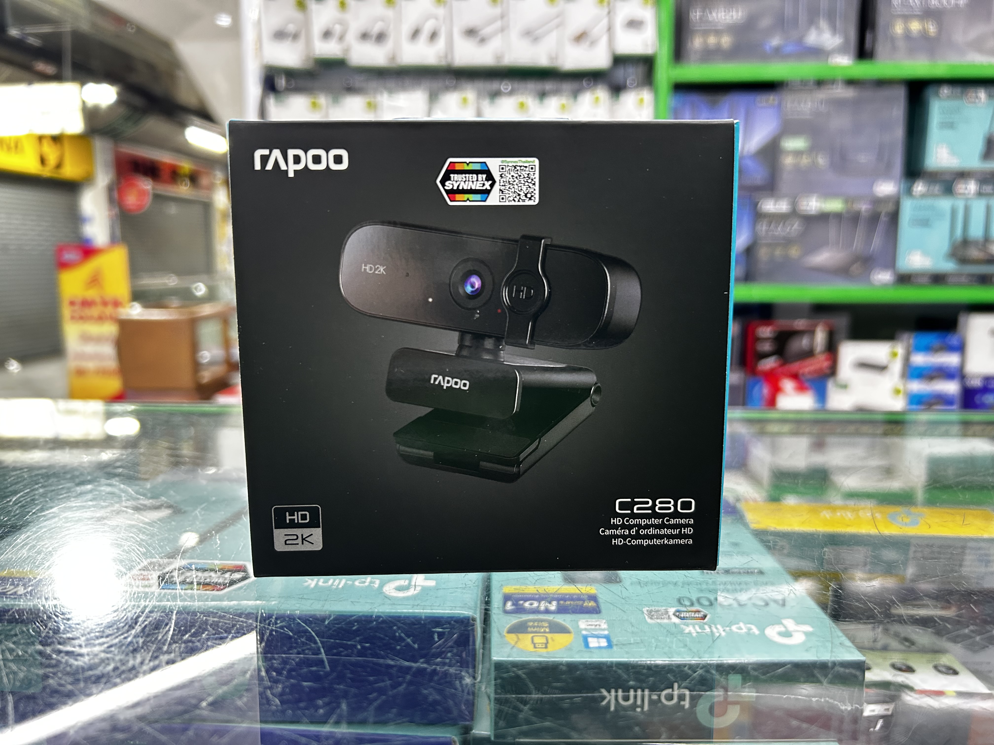 Rapoo รุ่น C280 2K Quad HD WebCam กล้องเว็บแคมสำหรับประชุมออนไลน์ ความคมชัด 2K มีไมค์ตัดเสียงรบกวนในตัว เลนส์มุมกว้าง
