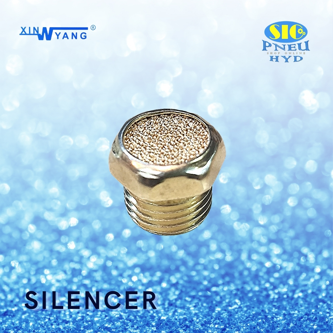 BSLM : BRASS SILENCER ตัวเก็บเสียงทองเหลือง เก็บเสียงตัวสั้น 1/8" - 3/4" PT