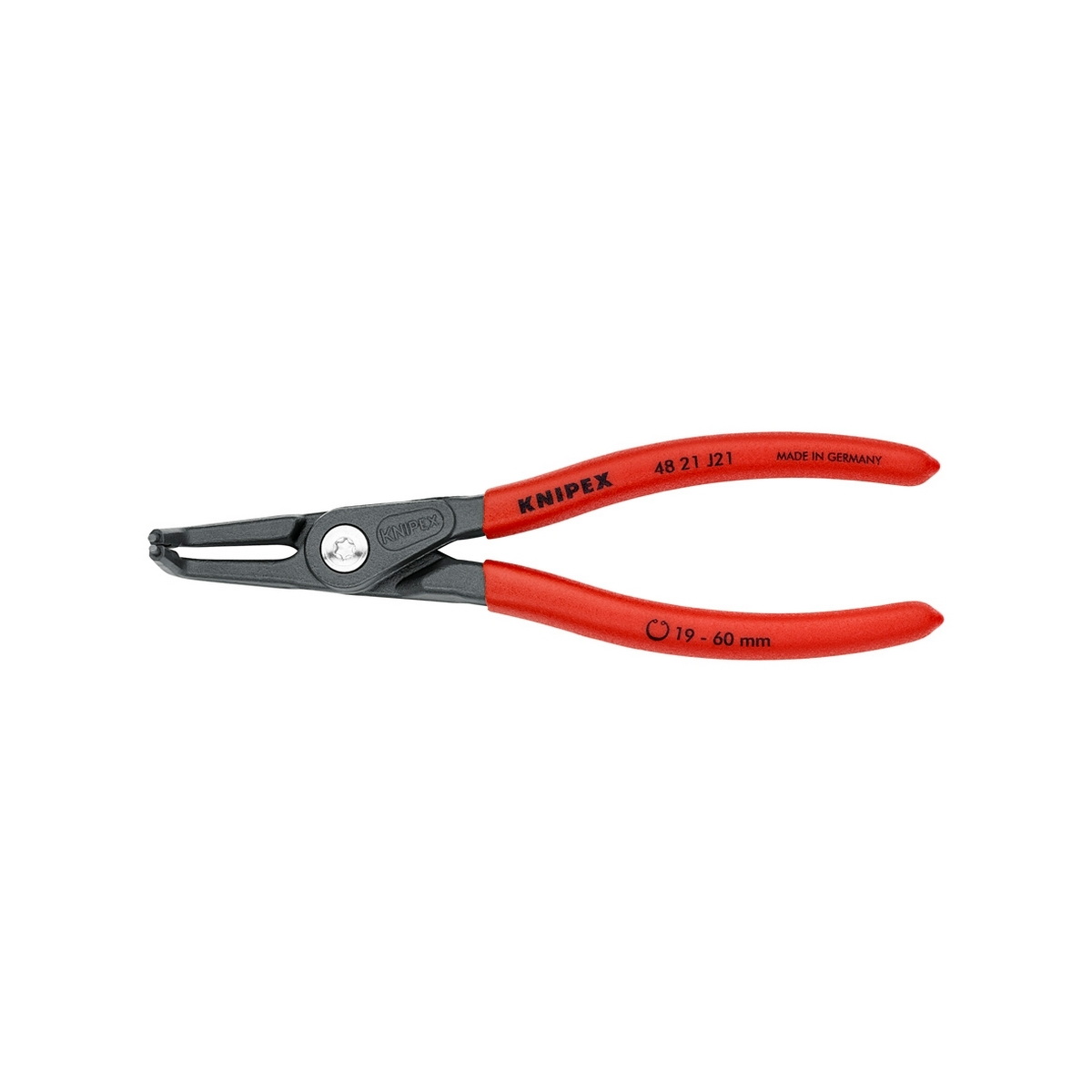 KNIPEX 48 21 J21 คีมหนีบแหวน 7" Precision ปลายงอ ปลาย 1.8mm