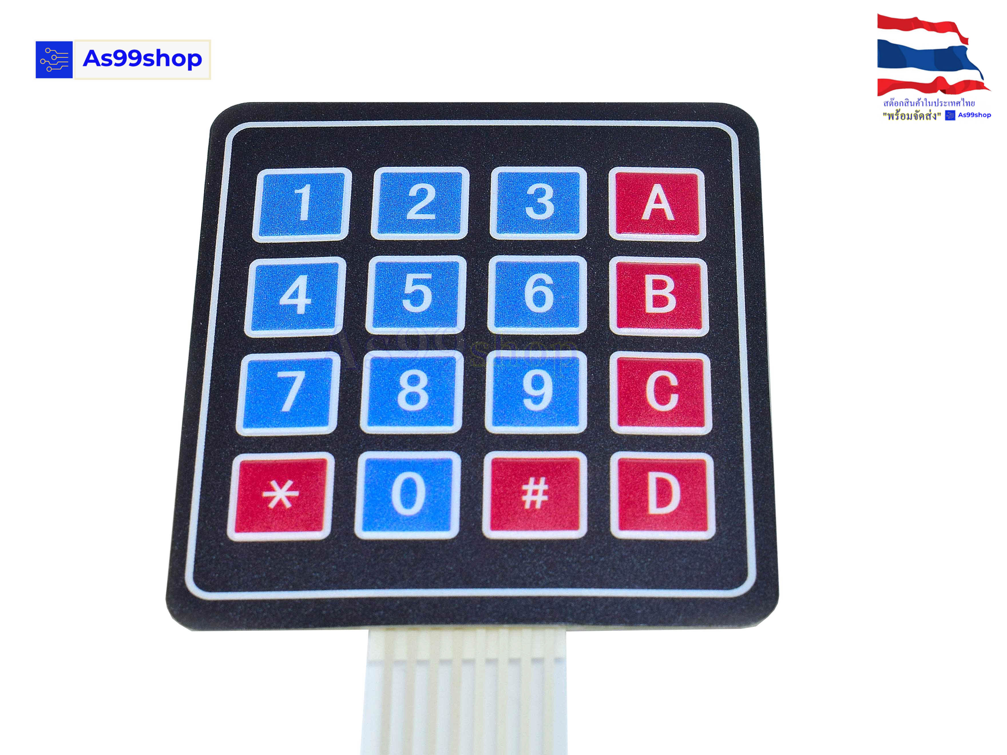 4*4 matrix keyboard membrane switch MCU ปุ่มกดสัมผัส