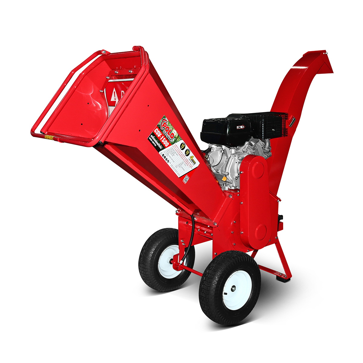 POLO CSV1500 เครื่องย่อยกิ่งไม้เบนซิน 15HP 3.7/8" (100mm) 2530rpm