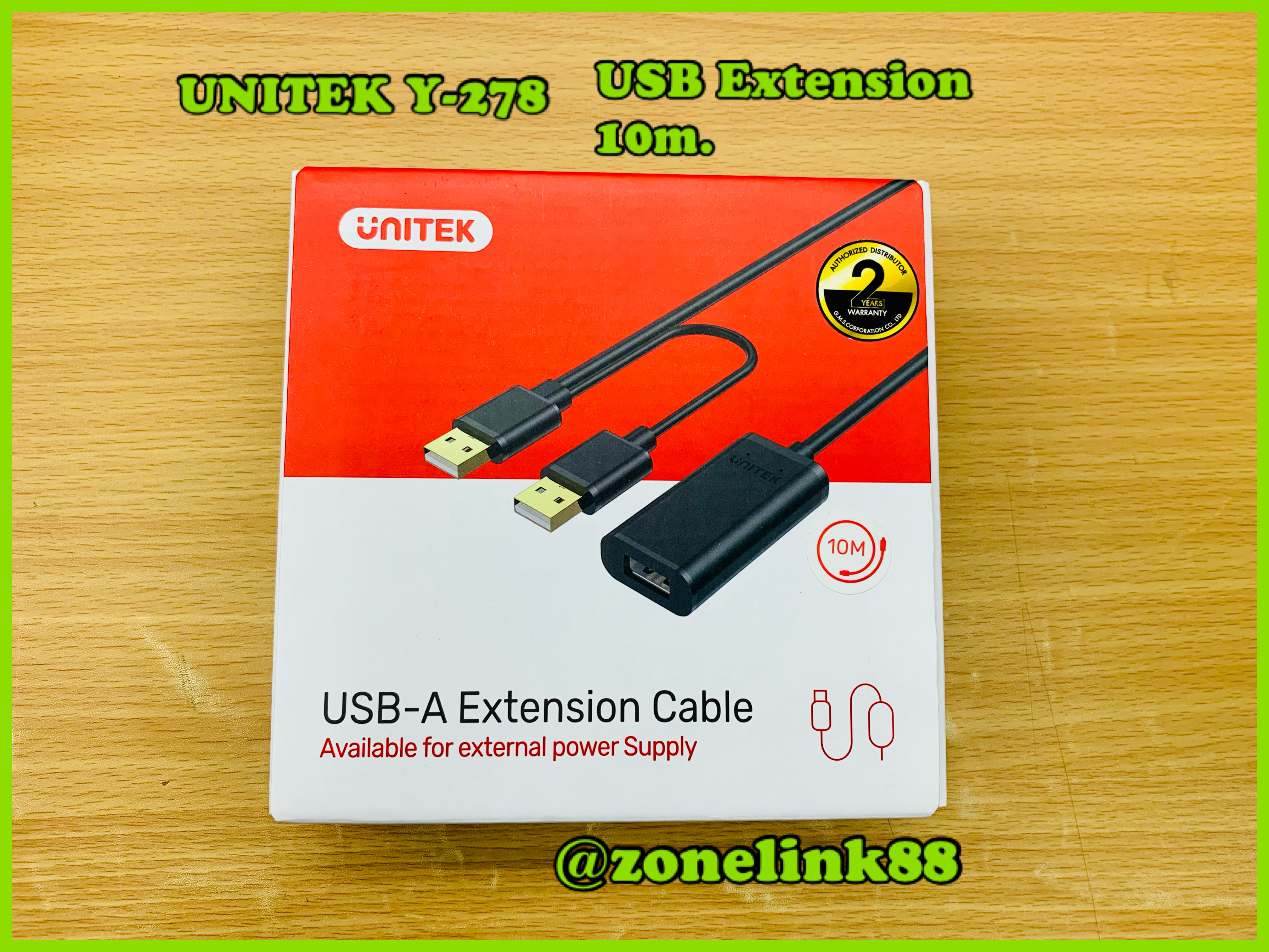 UNITEK Y-278 USB 2.0 Extension 10m.